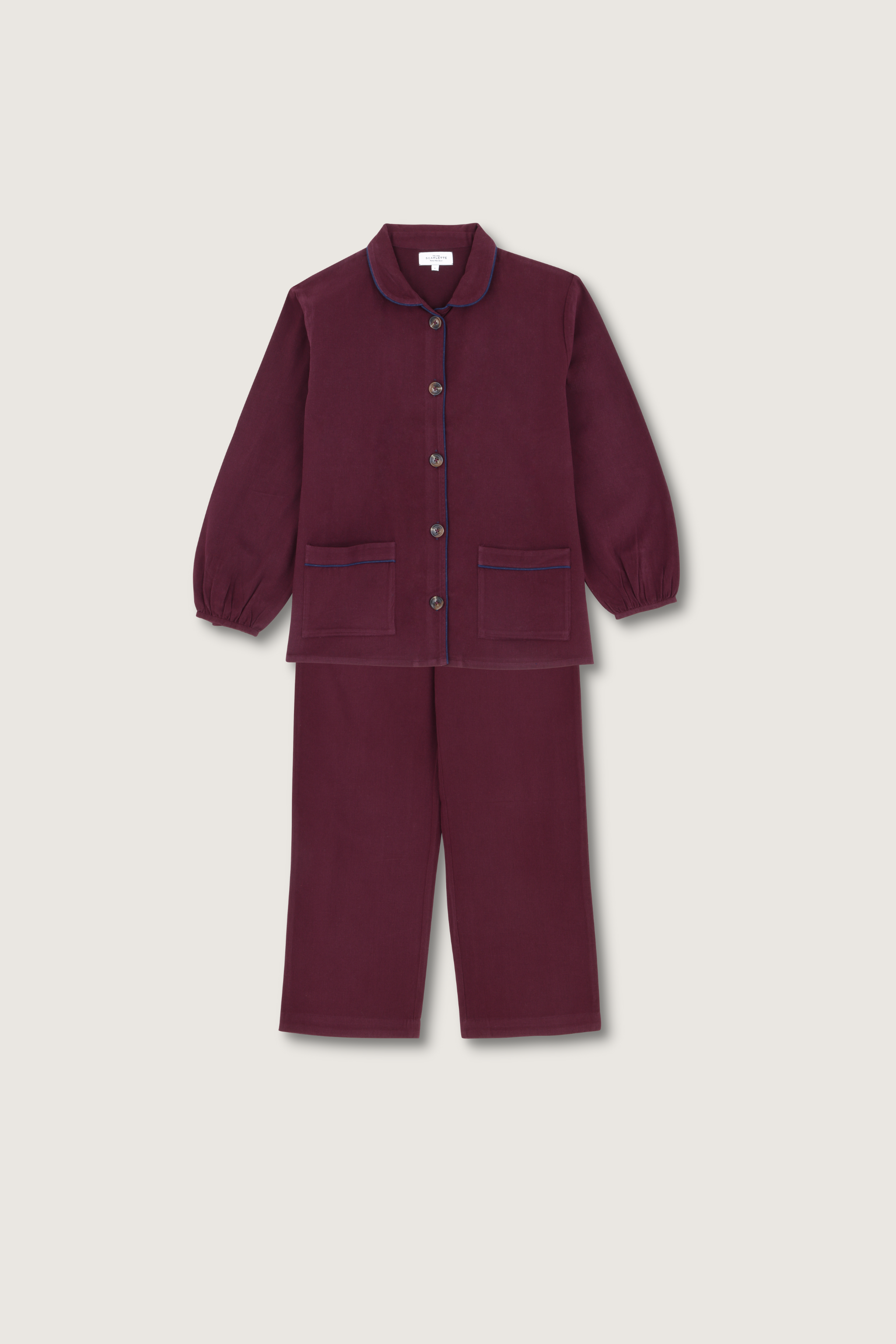 Claudine Jasper Burgundy Pyjama