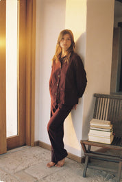 Pyjama Claudine Jasper Bordeaux - Scarlette Ateliers