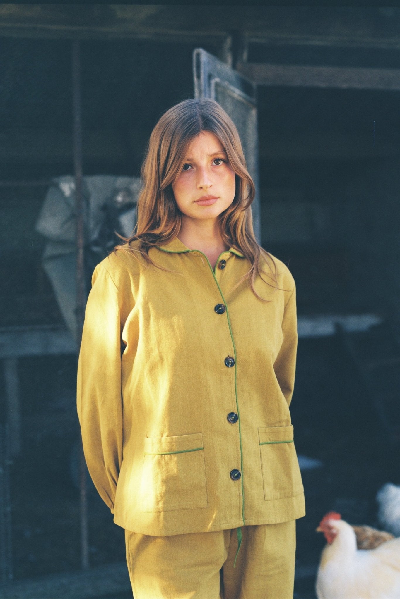 Pyjama Claudine Jasper Moutarde - Scarlette Ateliers