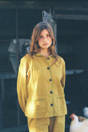 Pyjama Claudine Jasper Moutarde - Scarlette Ateliers