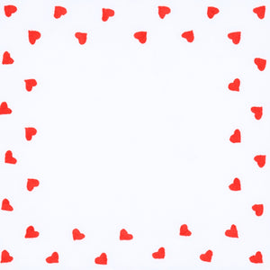 Sac à linge broderies cœurs rouges