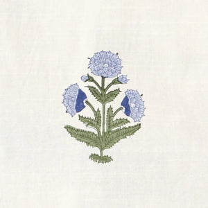 Calie nightgown with sky poppy print