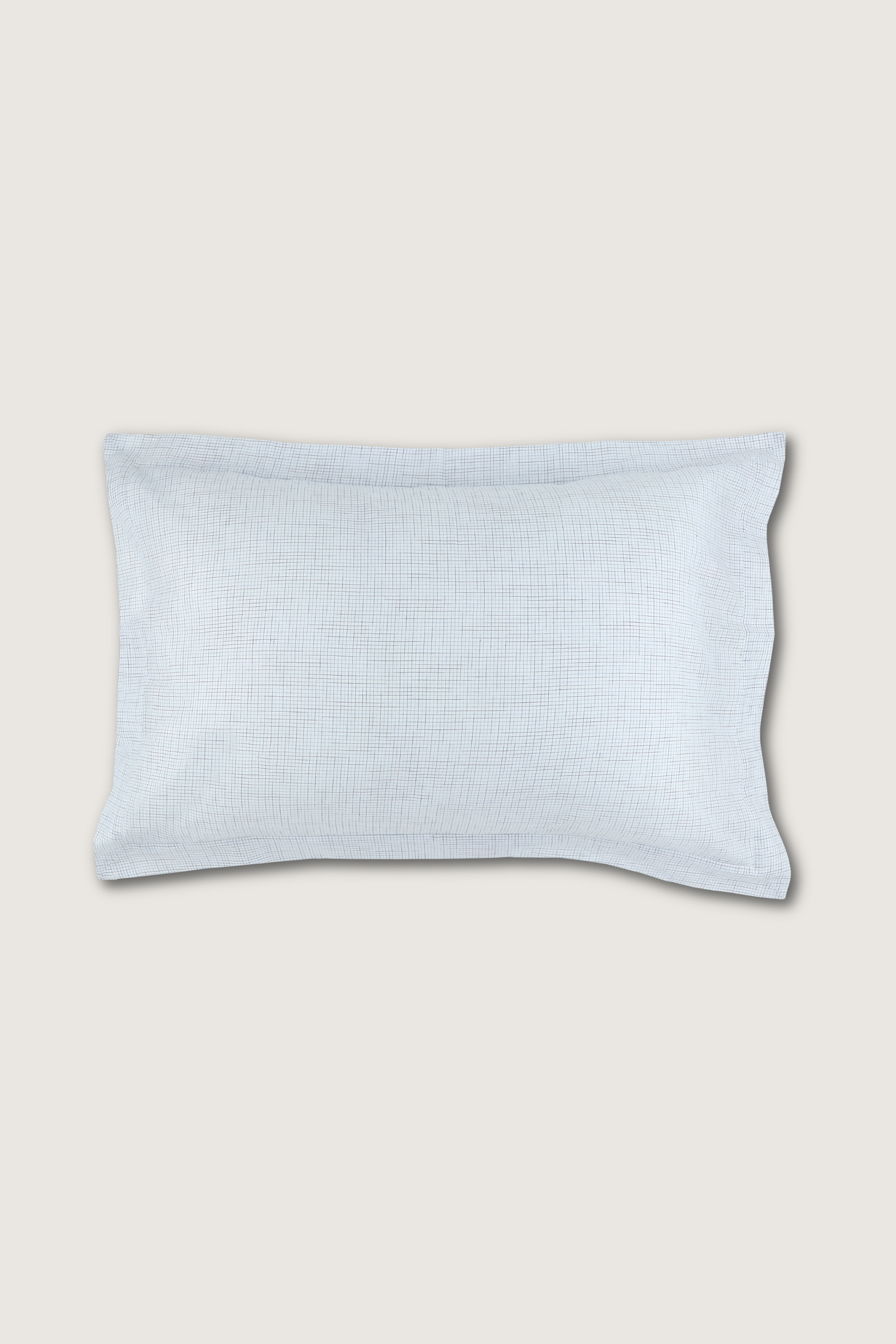 Pair of pillowcases blue checks