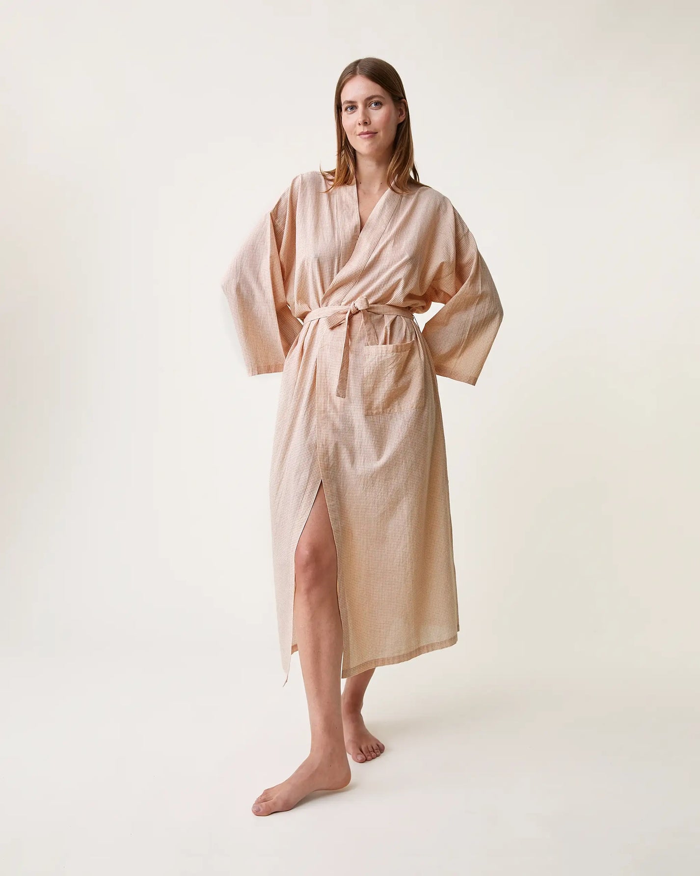 Kimono Clark carreaux rouges
