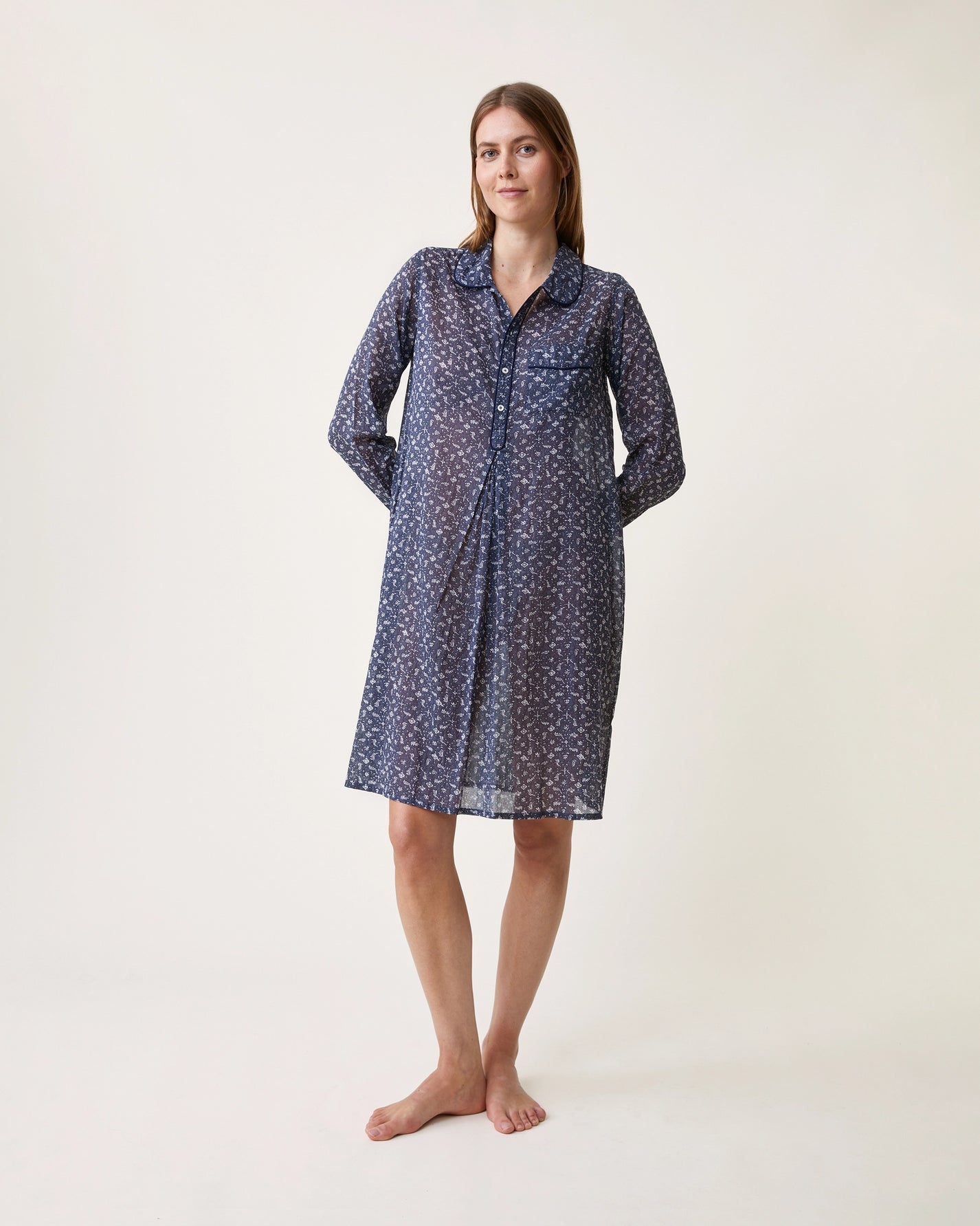 Freya night dress Marge blue print