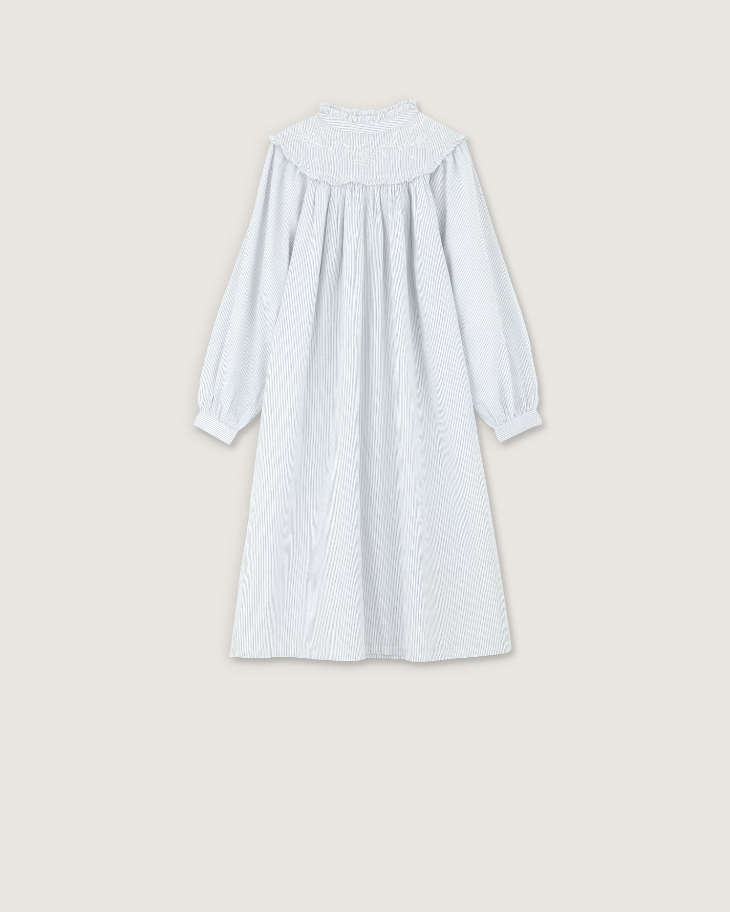 Antoinette night dress blue stripes