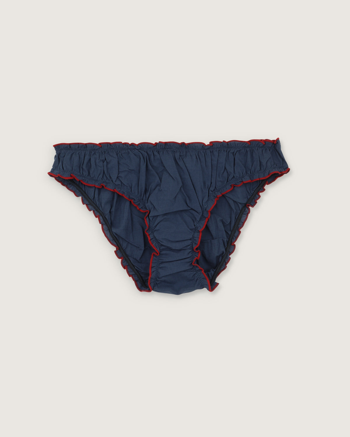 Culotte Bonnie indigo bords rouges