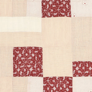 Red Patchwork Quilted Blanket