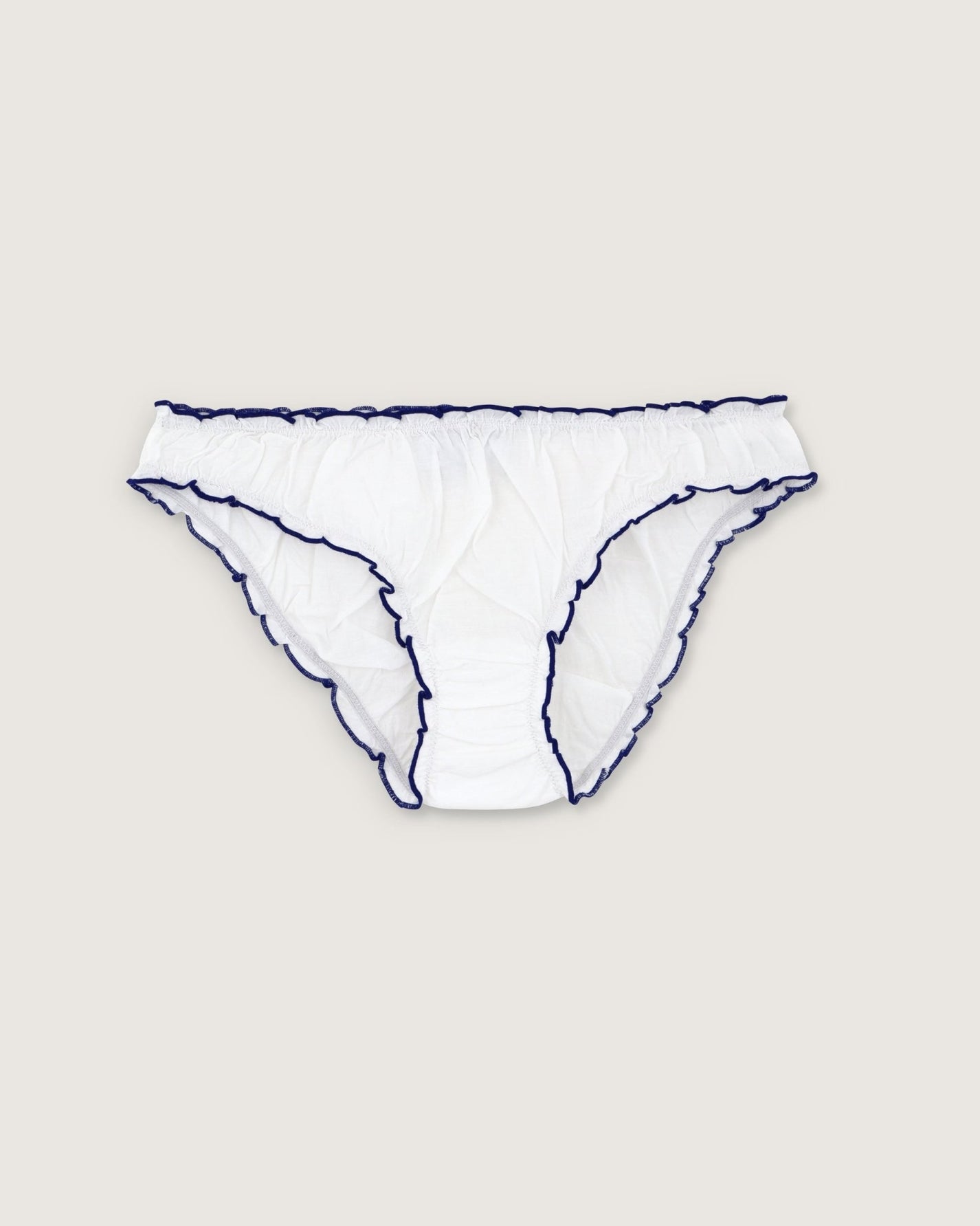 Culotte Bonnie blanche bords navy - Scarlette Ateliers
