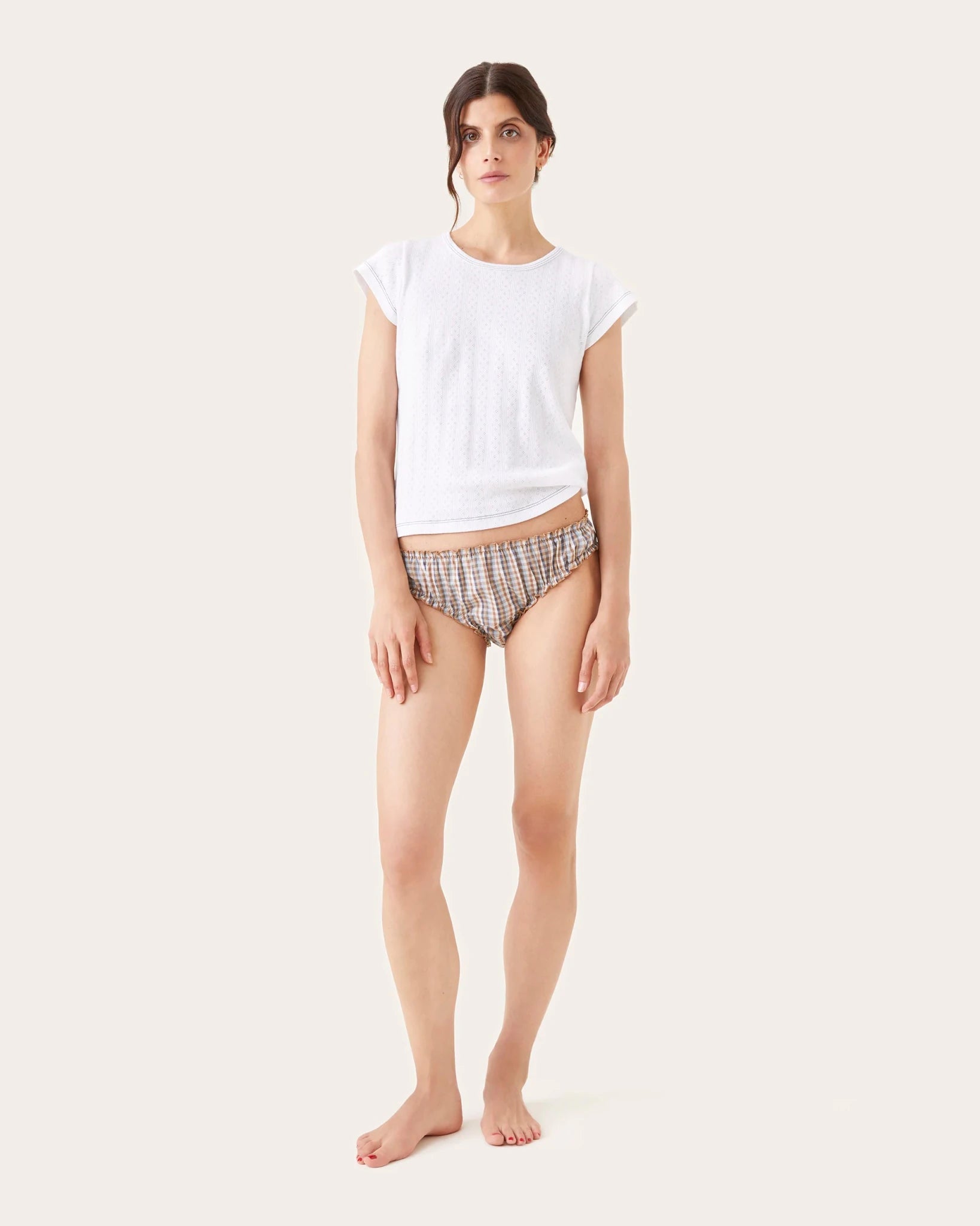 Culotte Bonnie carreaux moka - Scarlette Ateliers