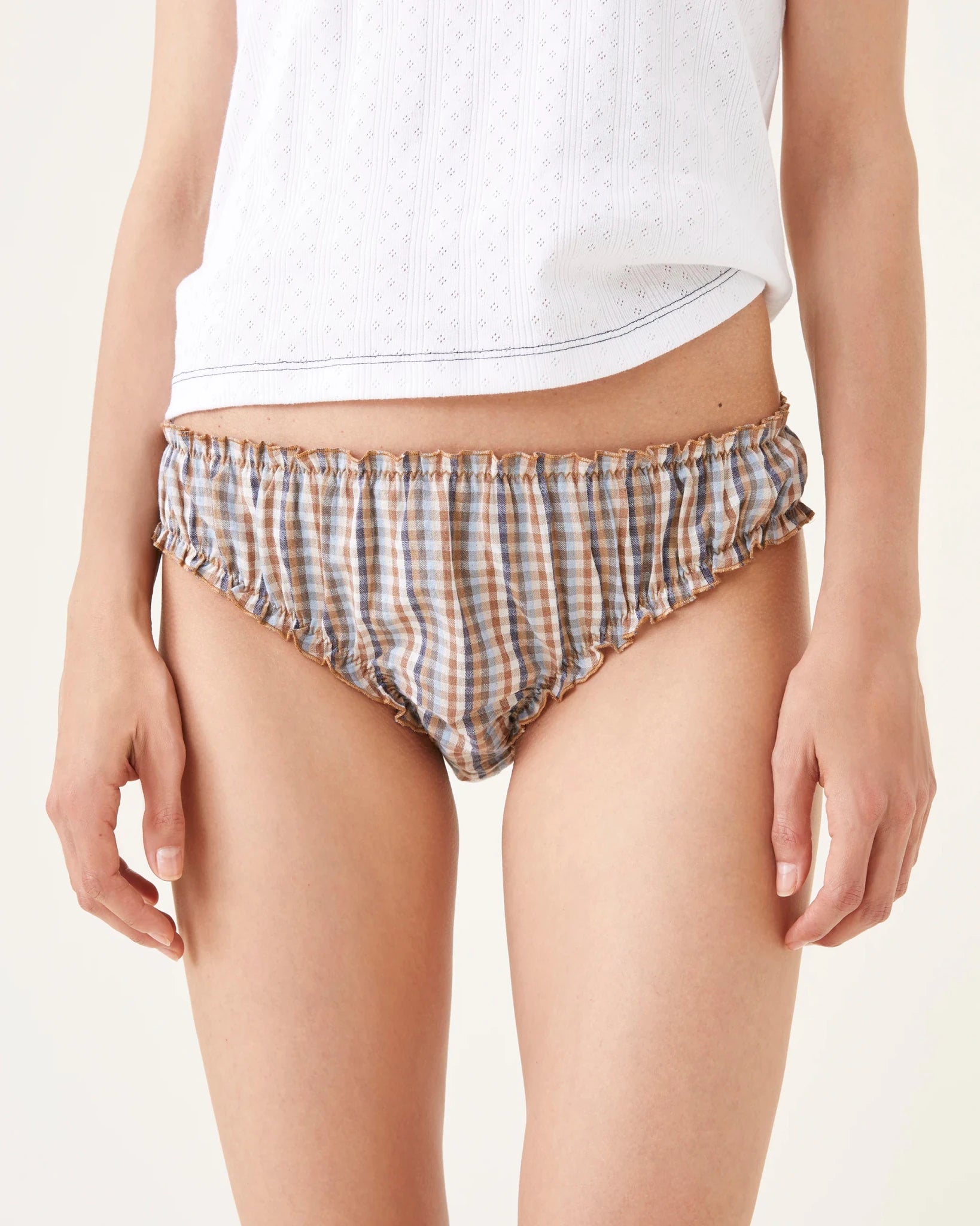 Culotte Bonnie carreaux moka - Scarlette Ateliers