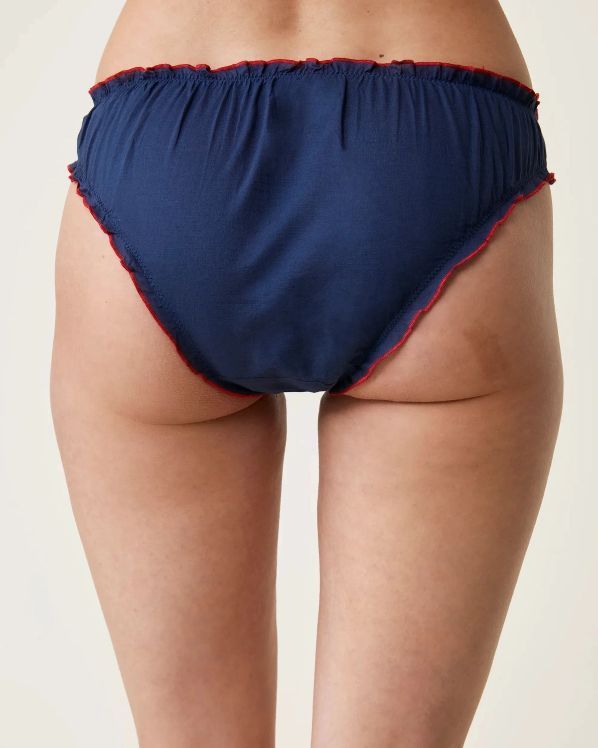 Culotte Bonnie indigo bords rouges - Scarlette Ateliers