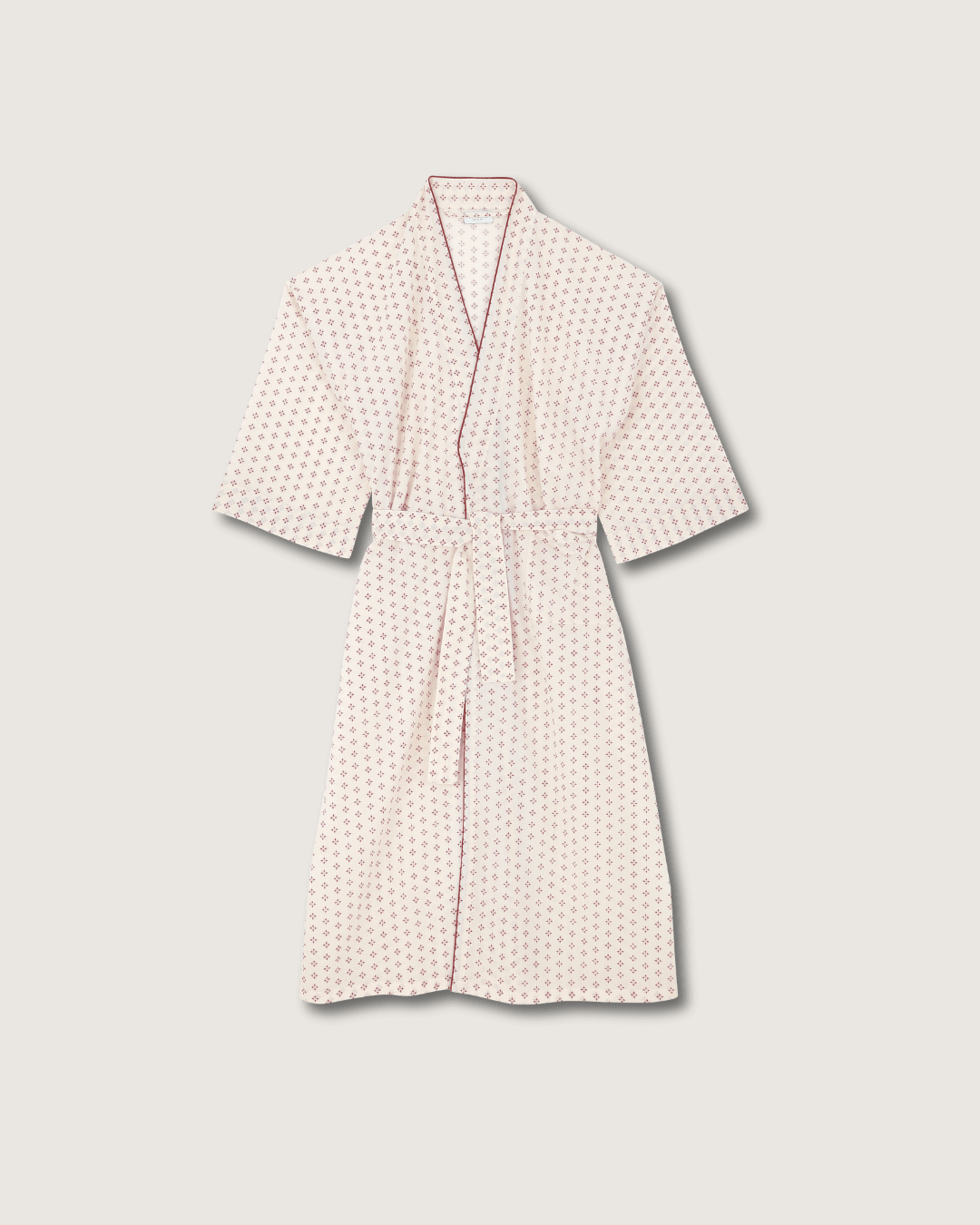 Kimono Clark imprimé Chloé rouge - Scarlette Ateliers