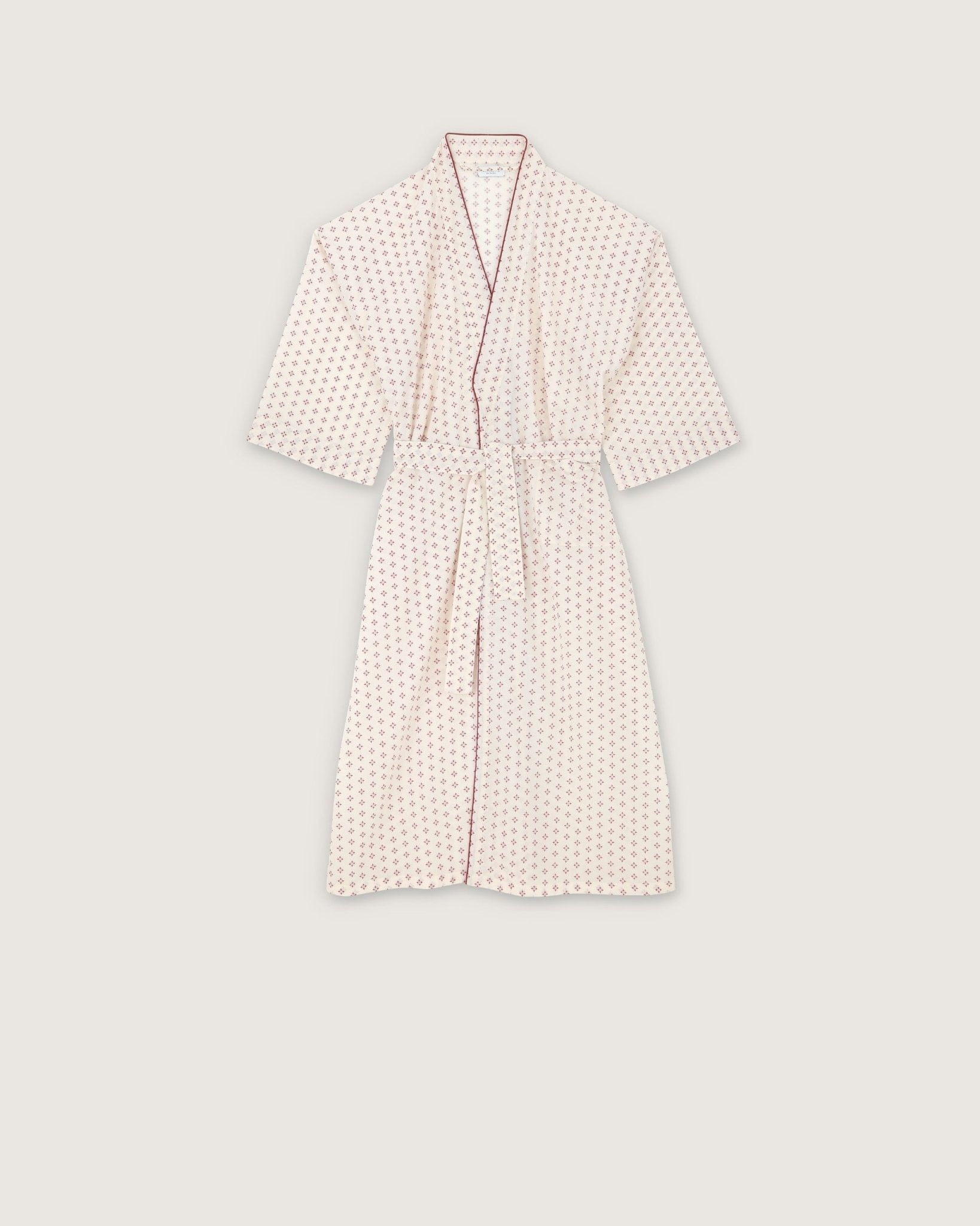 Kimono Clark imprimé Chloé rouge - Scarlette Ateliers