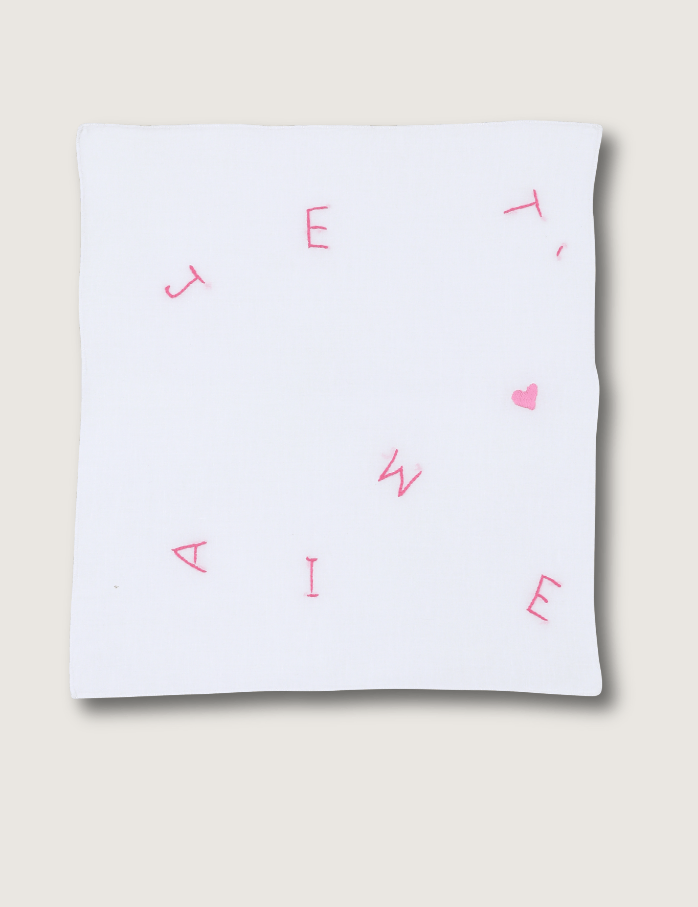 Mouchoir Je t'aime - Scarlette Ateliers