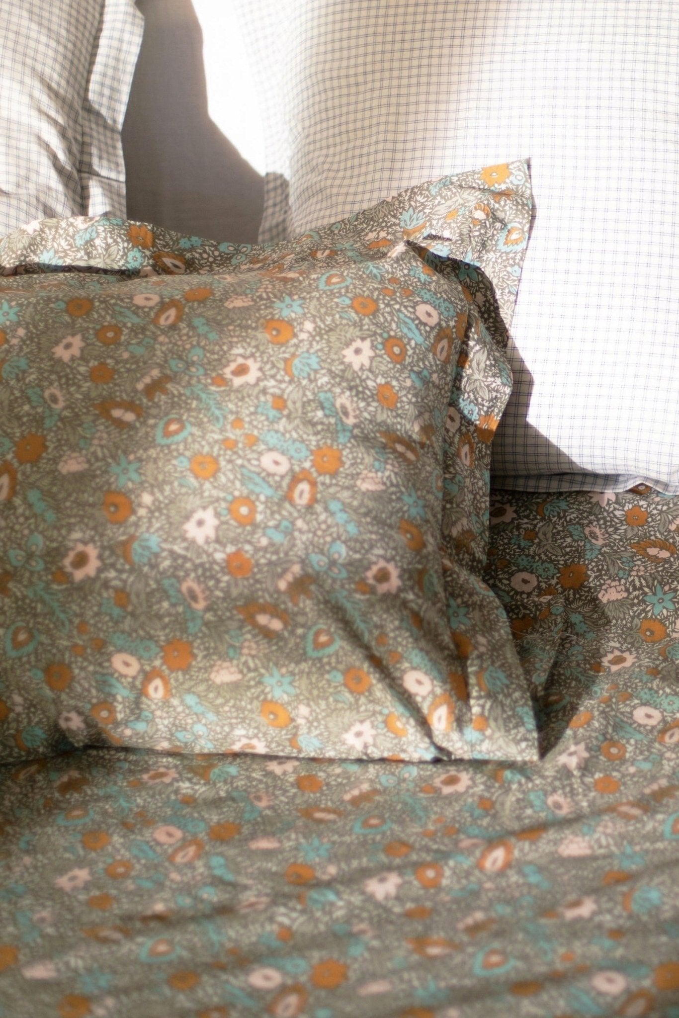 Paire de taies d'oreiller Victoria Orange - Scarlette Ateliers