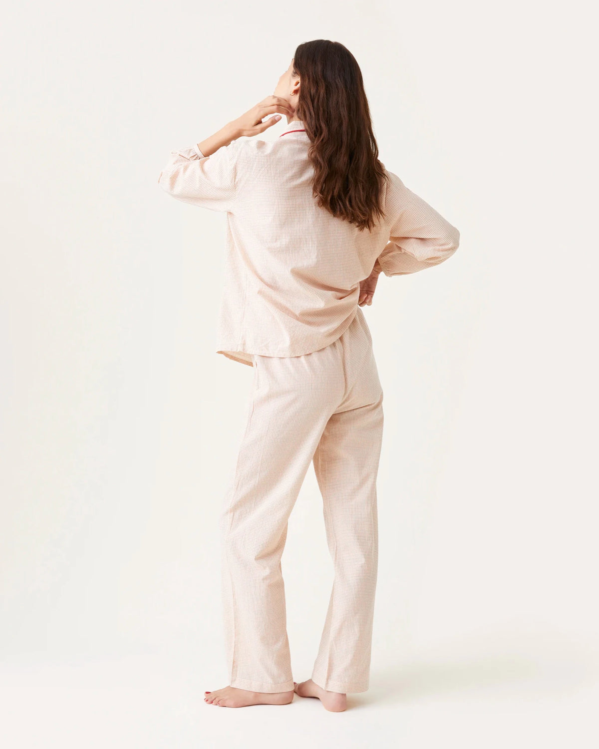 Pyjama Claudine carreaux rouges - Scarlette Ateliers