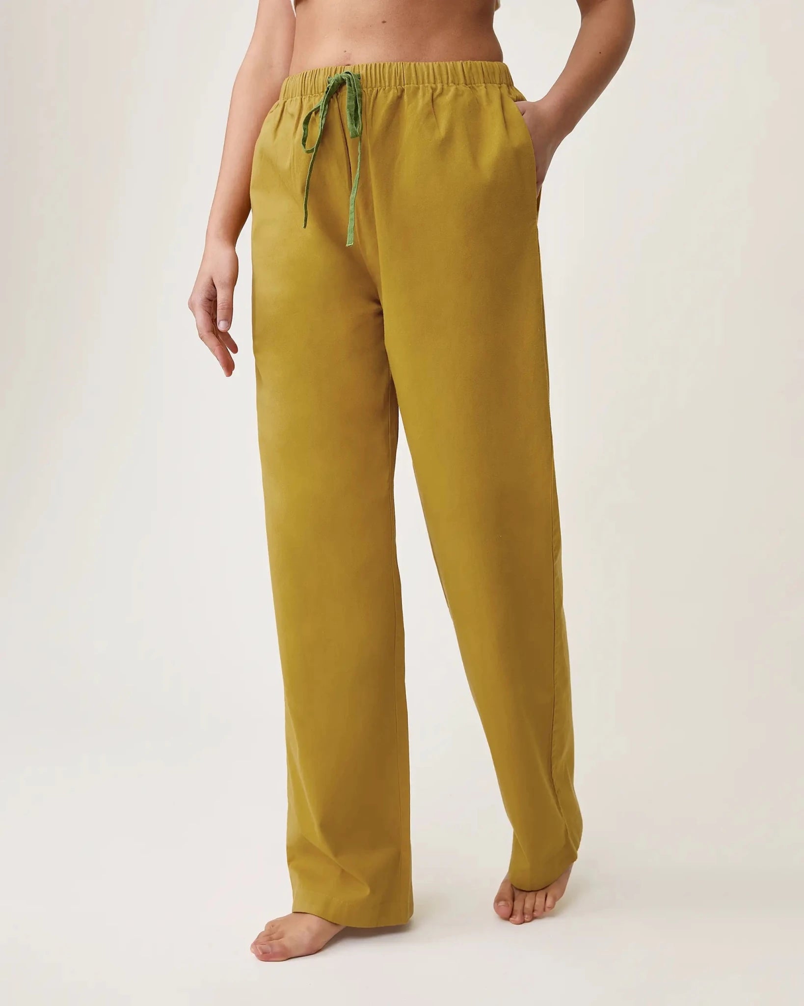 Pyjama Claudine flanelle moutarde - Scarlette Ateliers