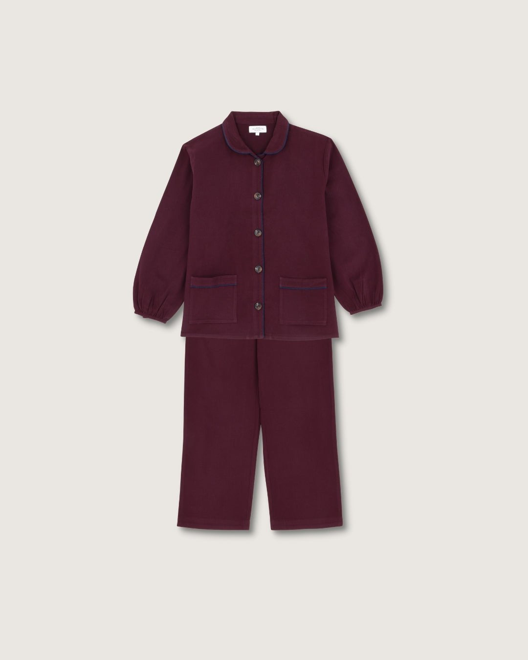 Pyjama Claudine Jasper Bordeaux - Scarlette Ateliers