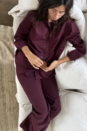 Pyjama Claudine Jasper Bordeaux - Scarlette Ateliers
