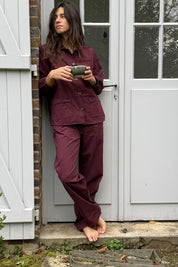 Pyjama Claudine Jasper Bordeaux - Scarlette Ateliers