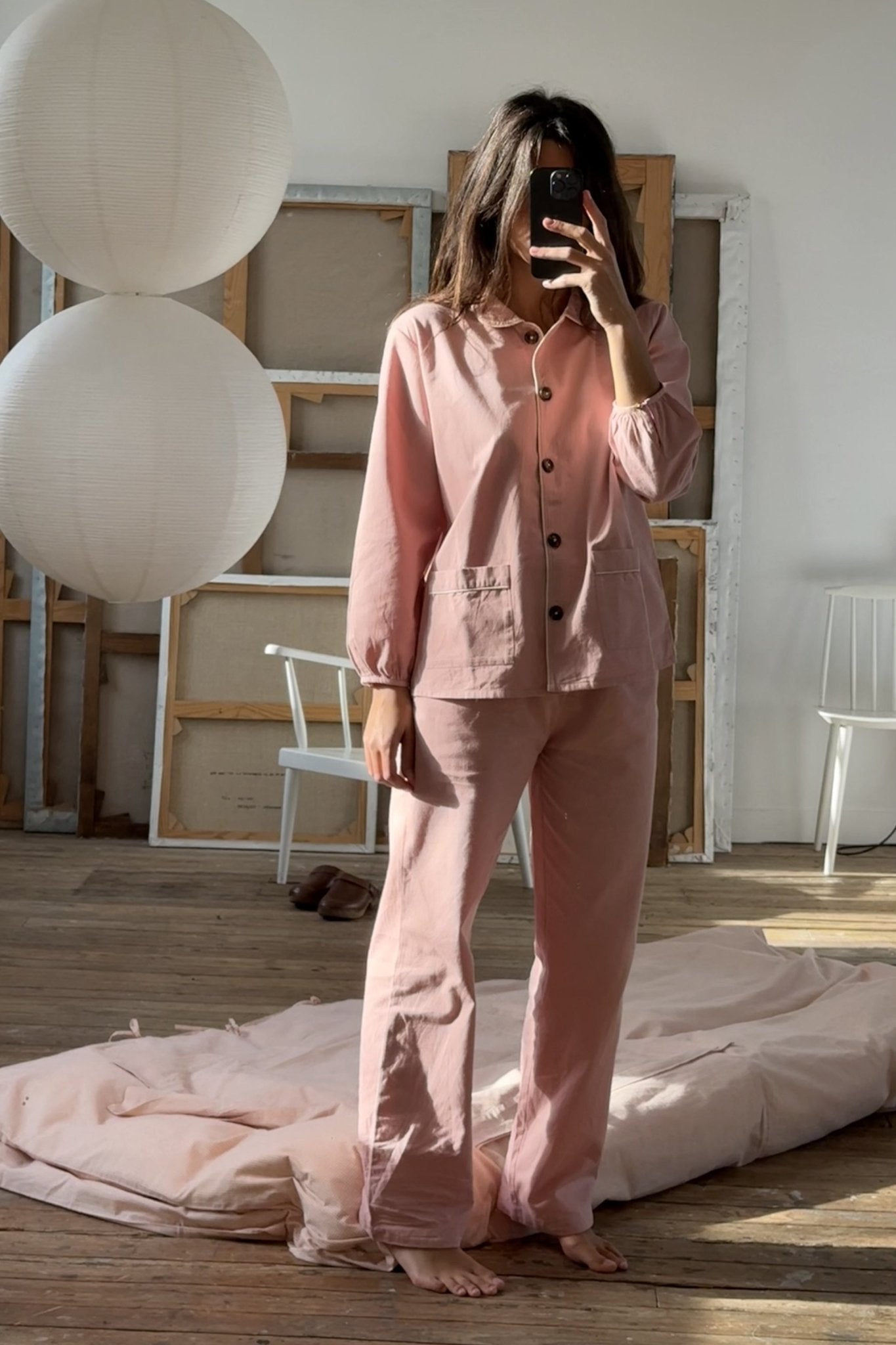 Pyjama Claudine Jasper Rose - Scarlette Ateliers
