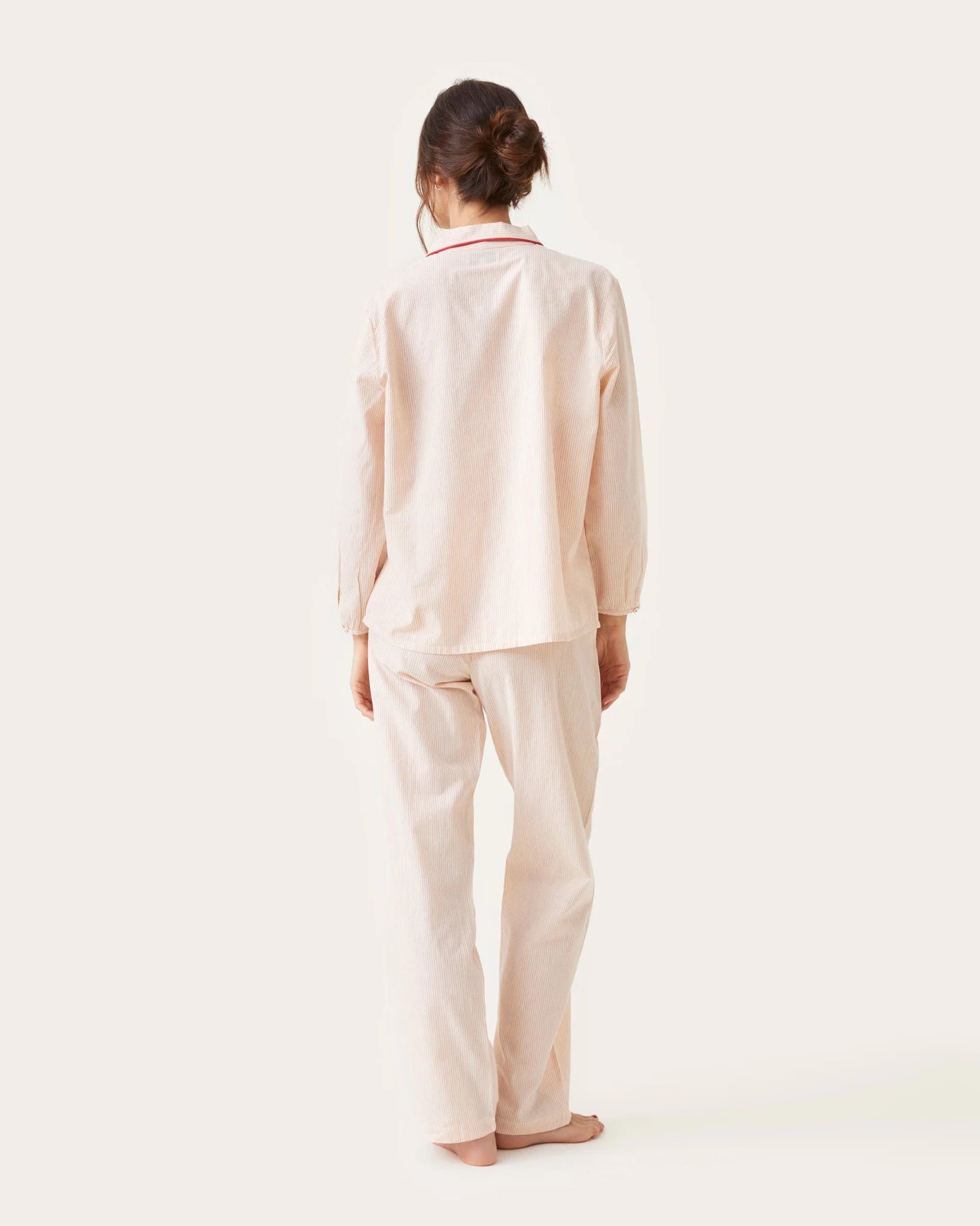 Pyjama Claudine rayures rouges - Scarlette Ateliers