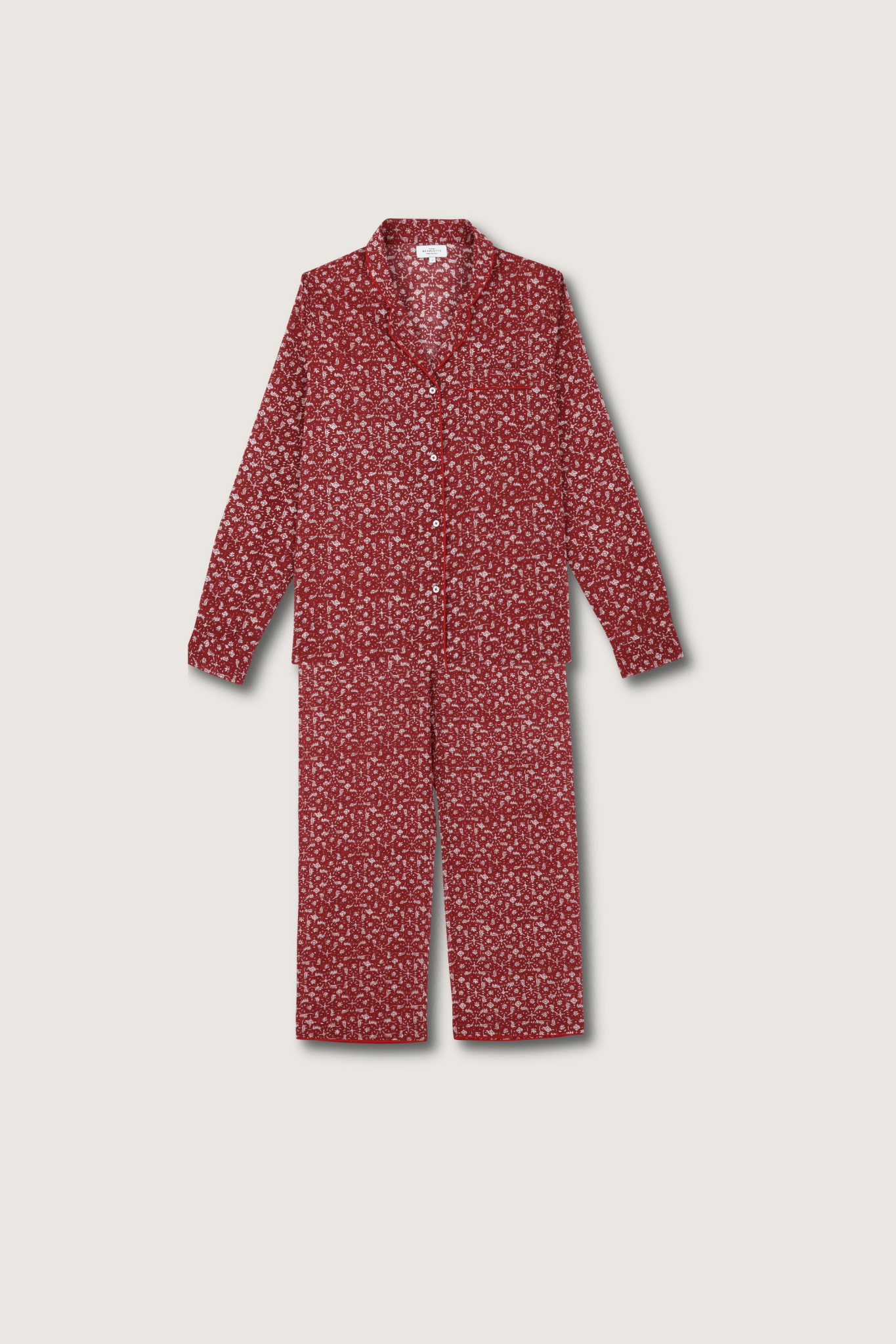 Pyjama Femme Marge Rouge - Scarlette Ateliers