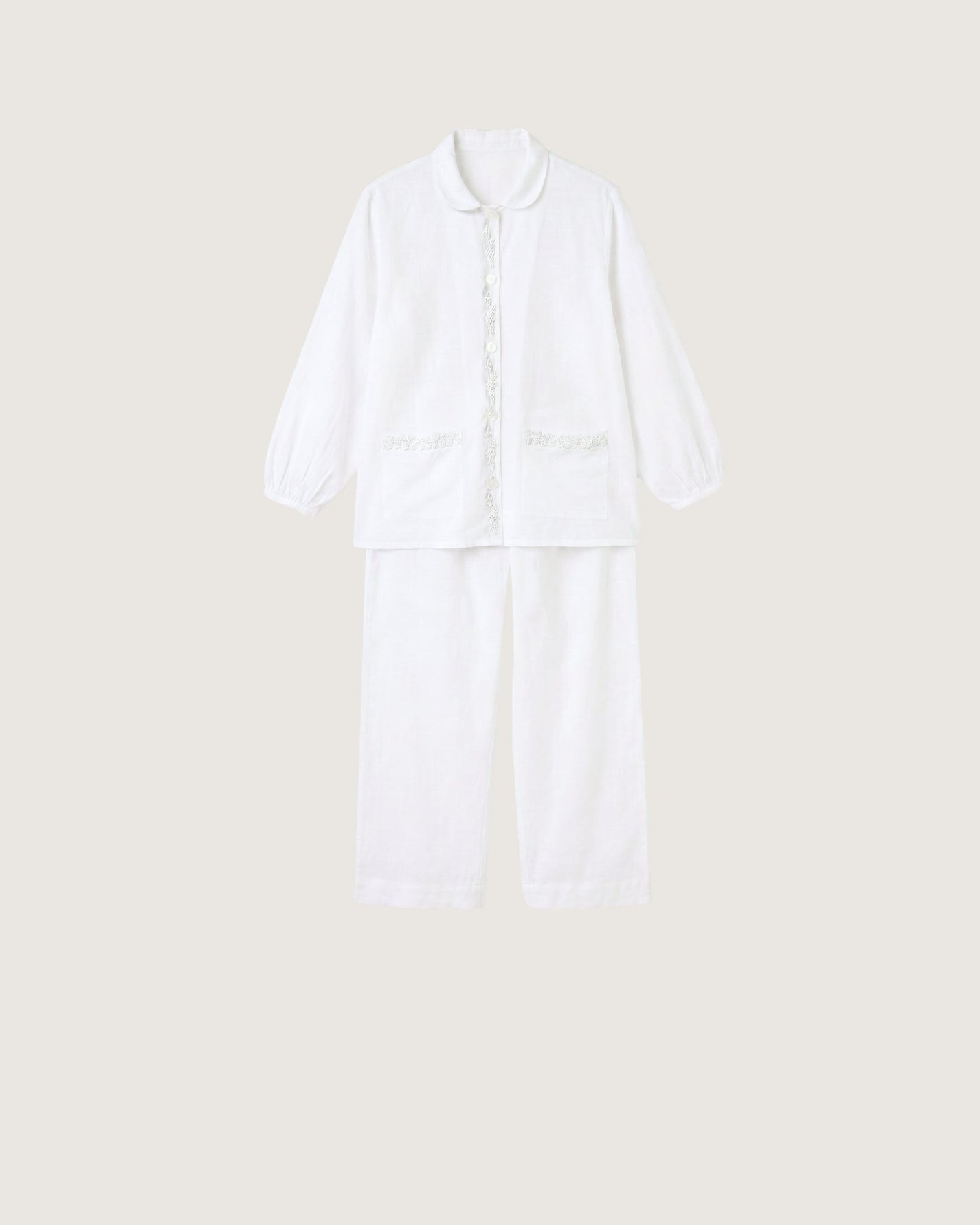 Pyjama Misha broderies blanches - Scarlette Ateliers