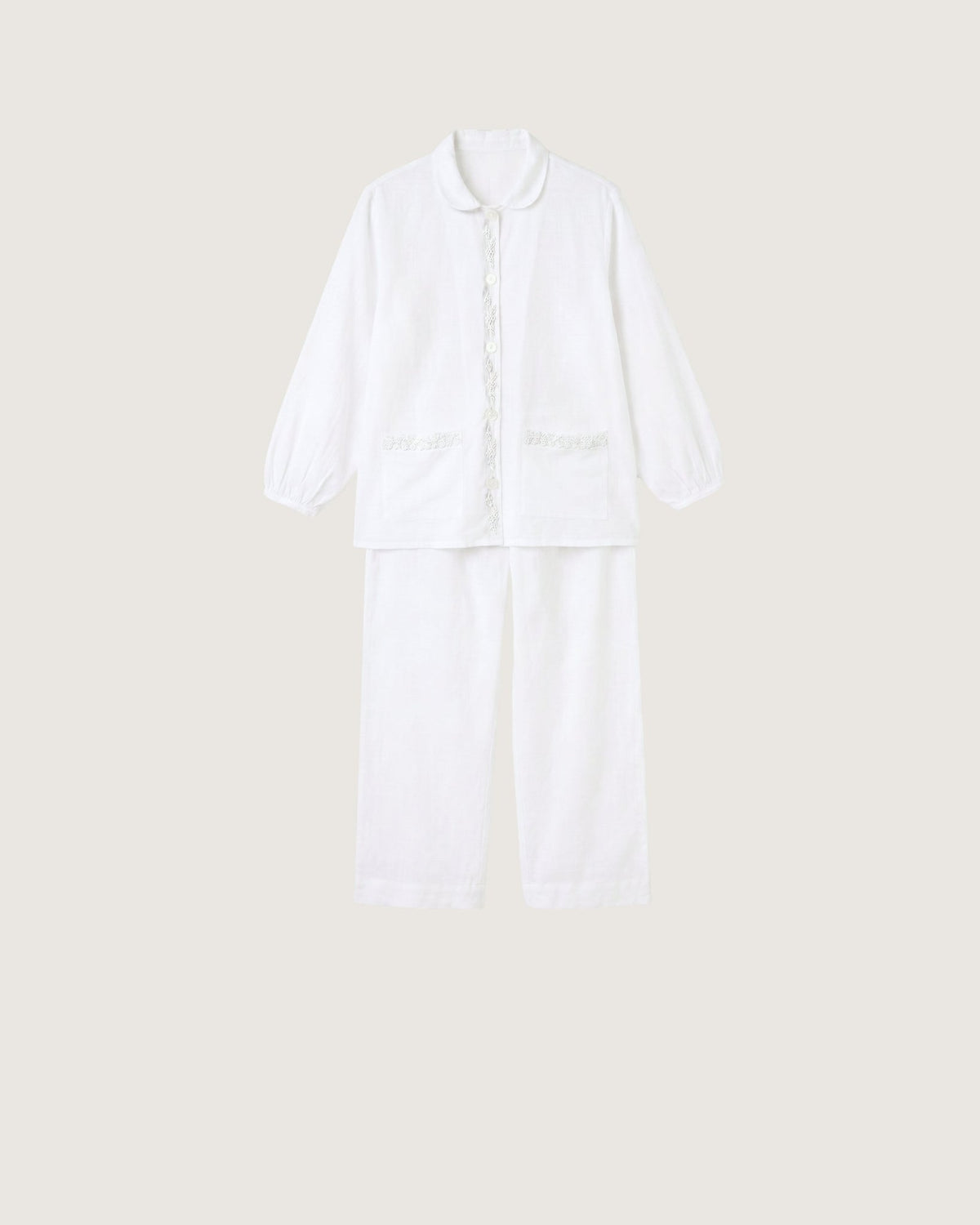 Pyjama Misha broderies blanches - Scarlette Ateliers