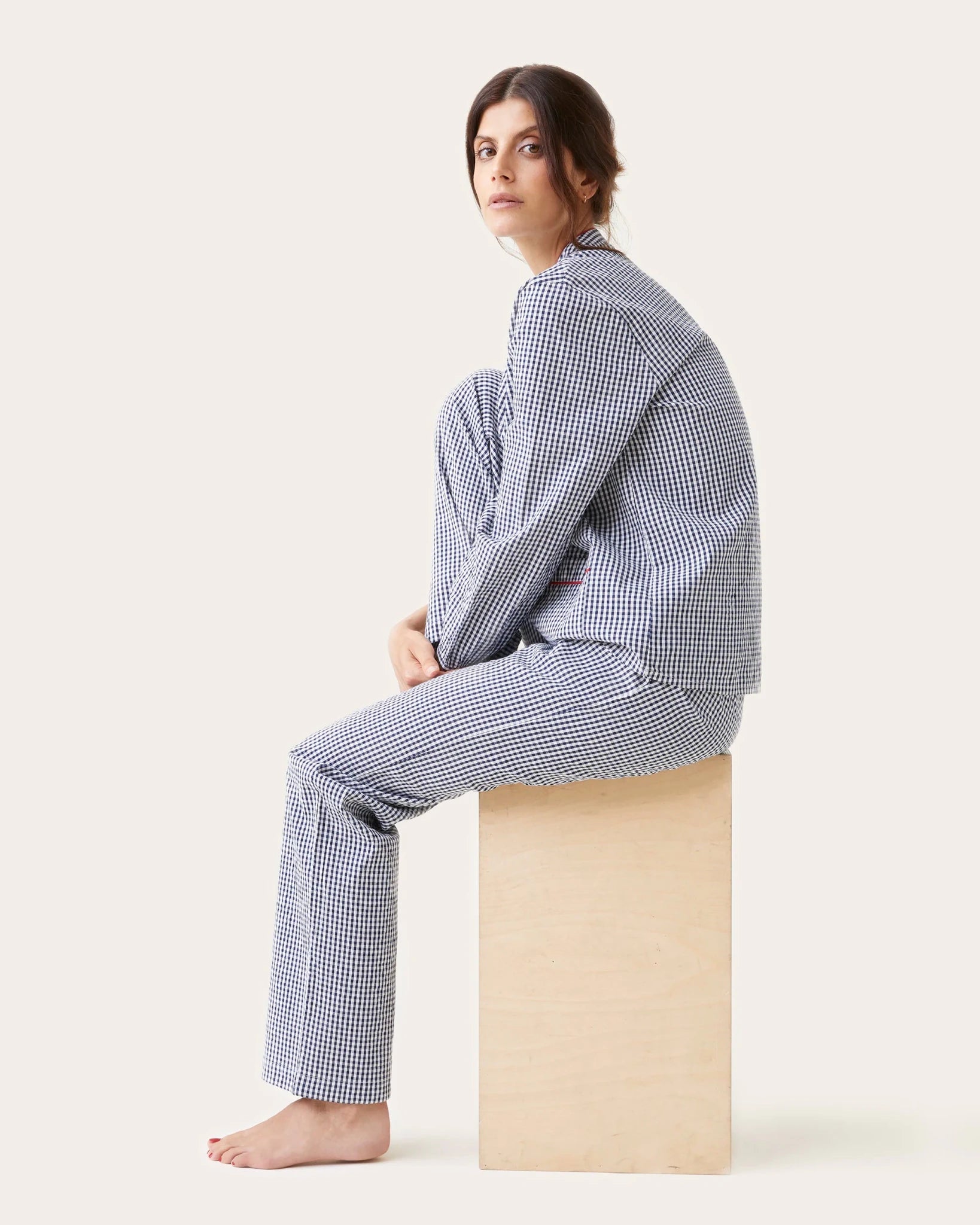Pyjama Siam vichy navy - Scarlette Ateliers