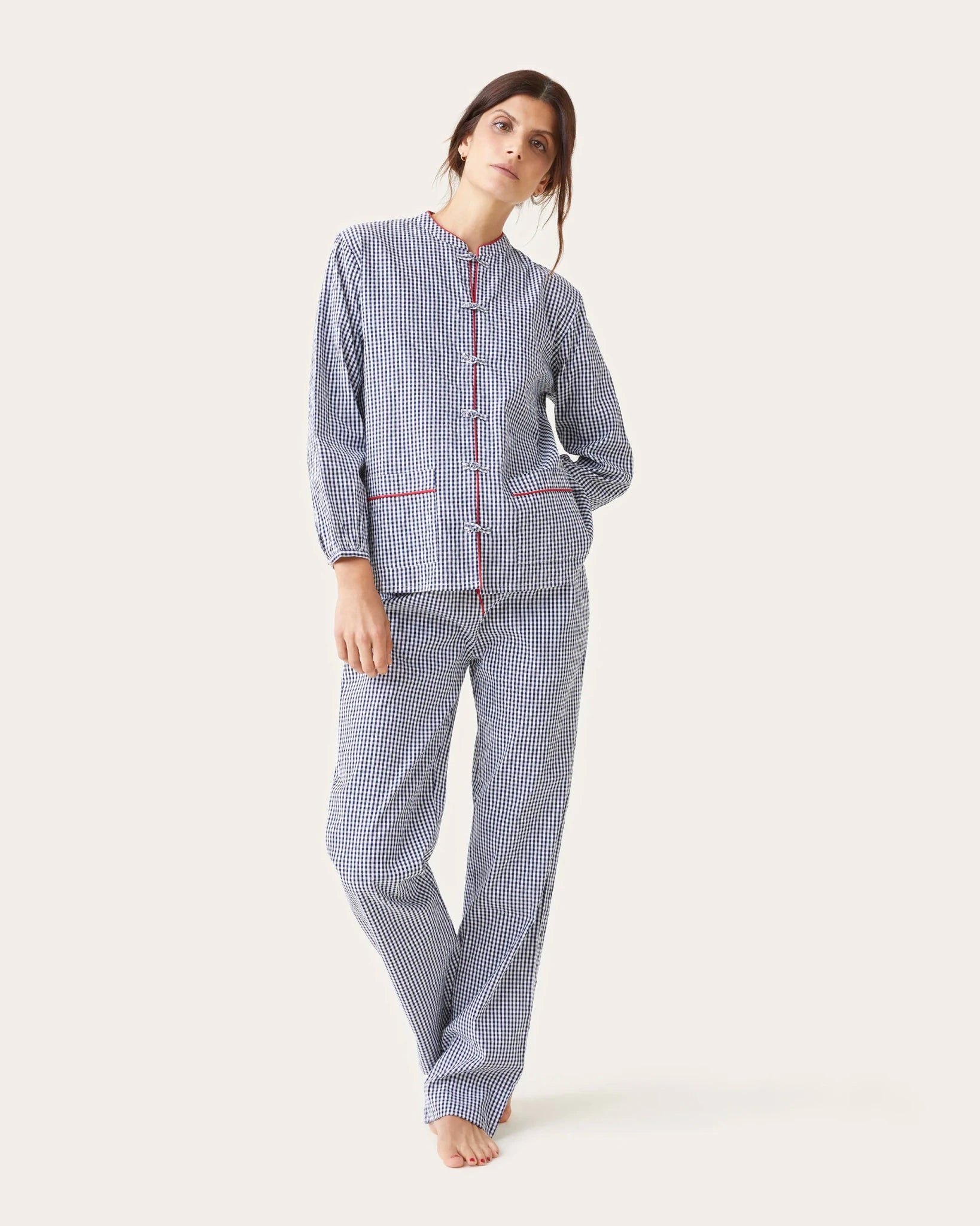 Pyjama Siam vichy navy - Scarlette Ateliers