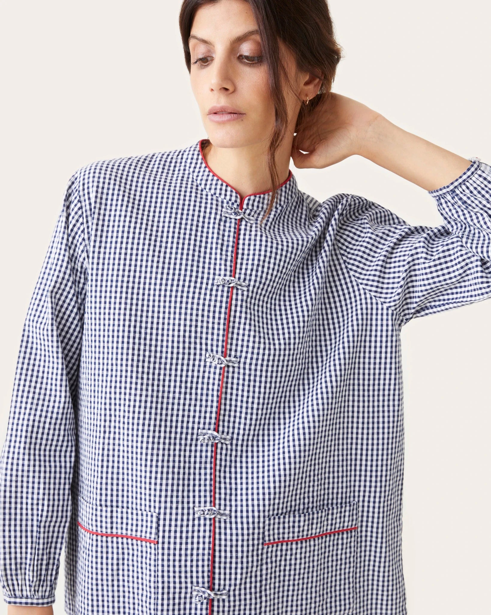 Pyjama Siam vichy navy - Scarlette Ateliers