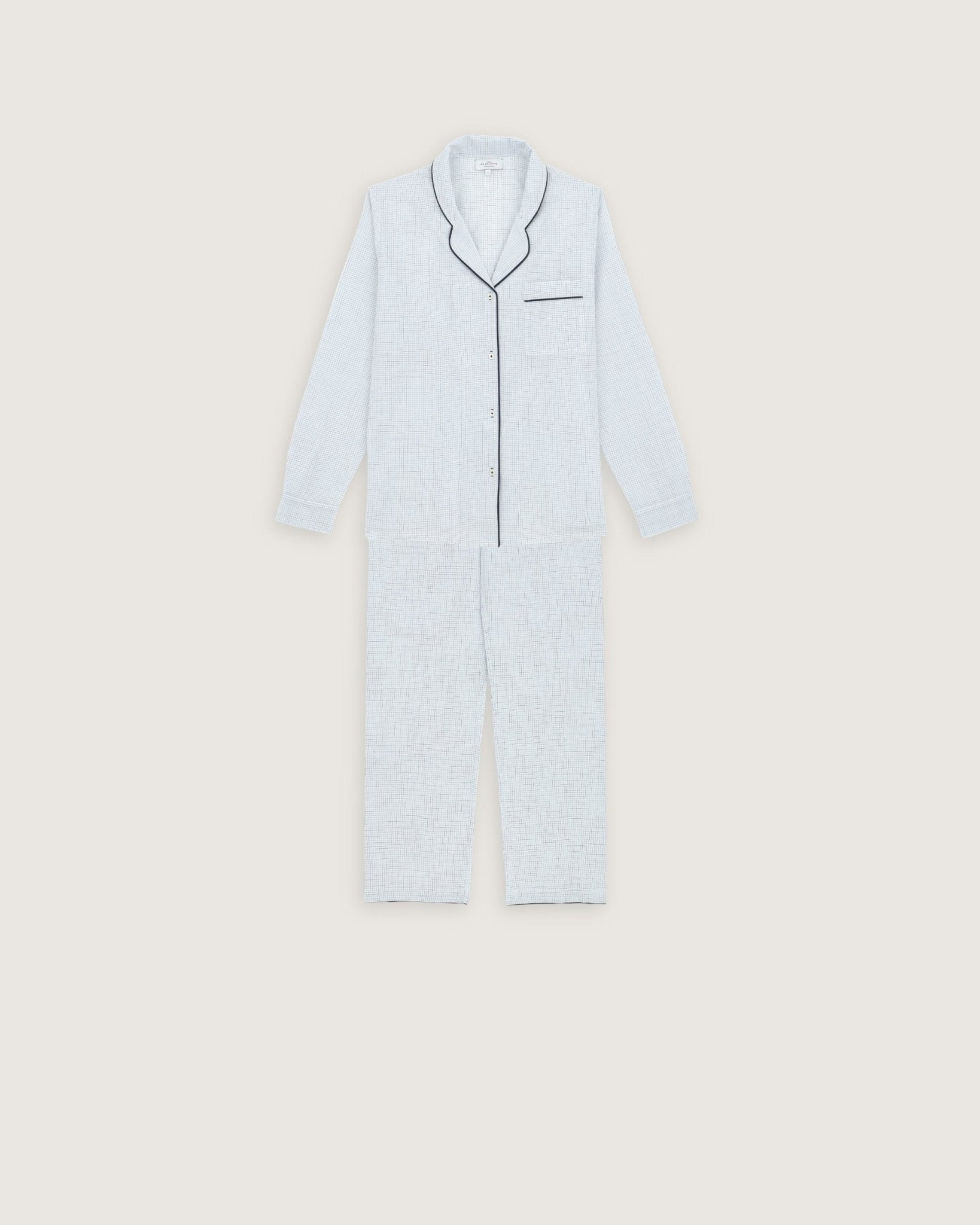 Pyjama Thelma carreaux bleus - Scarlette Ateliers