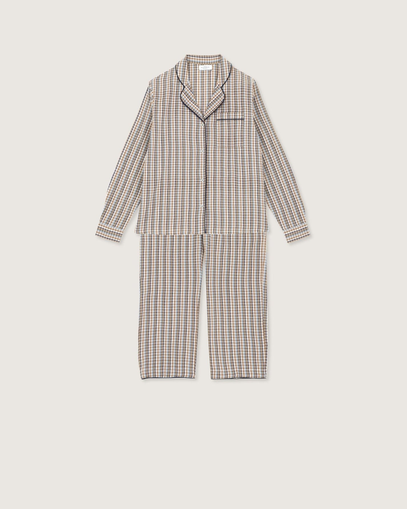Pyjama Thelma carreaux moka - Scarlette Ateliers