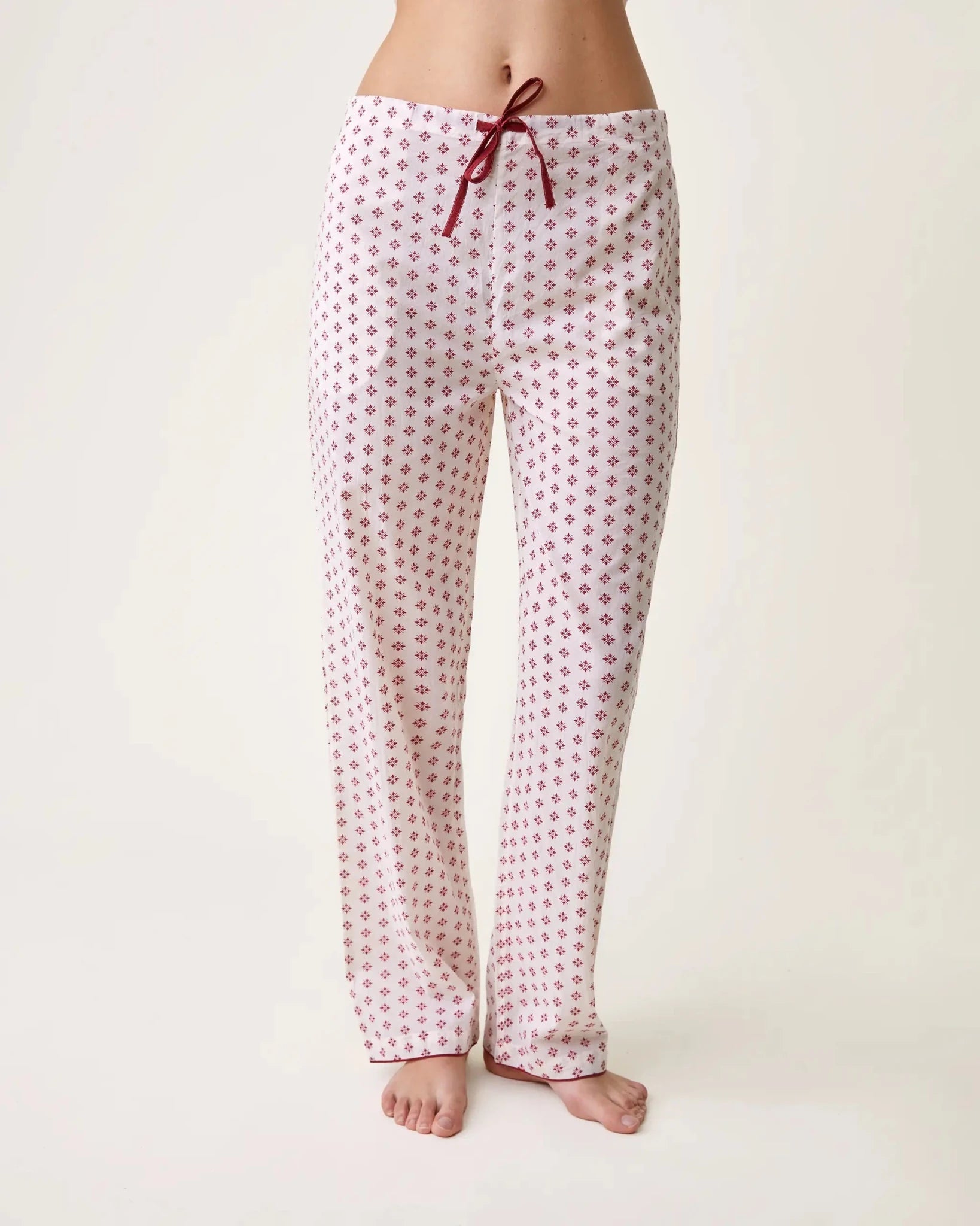 Pyjama Thelma imprimé Chloé Rouge - Scarlette Ateliers