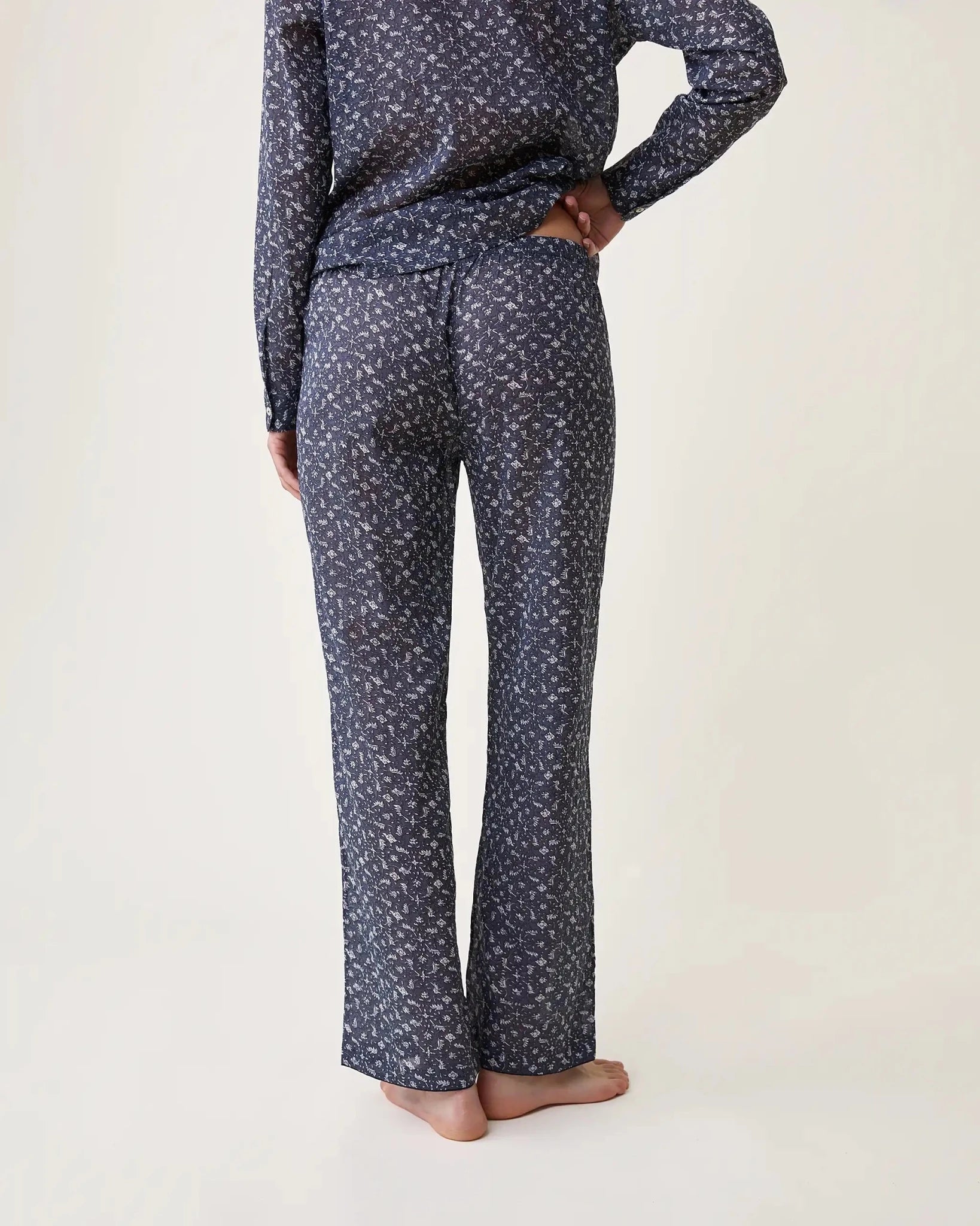 Pyjama Thelma imprimé Marge bleu - Scarlette Ateliers