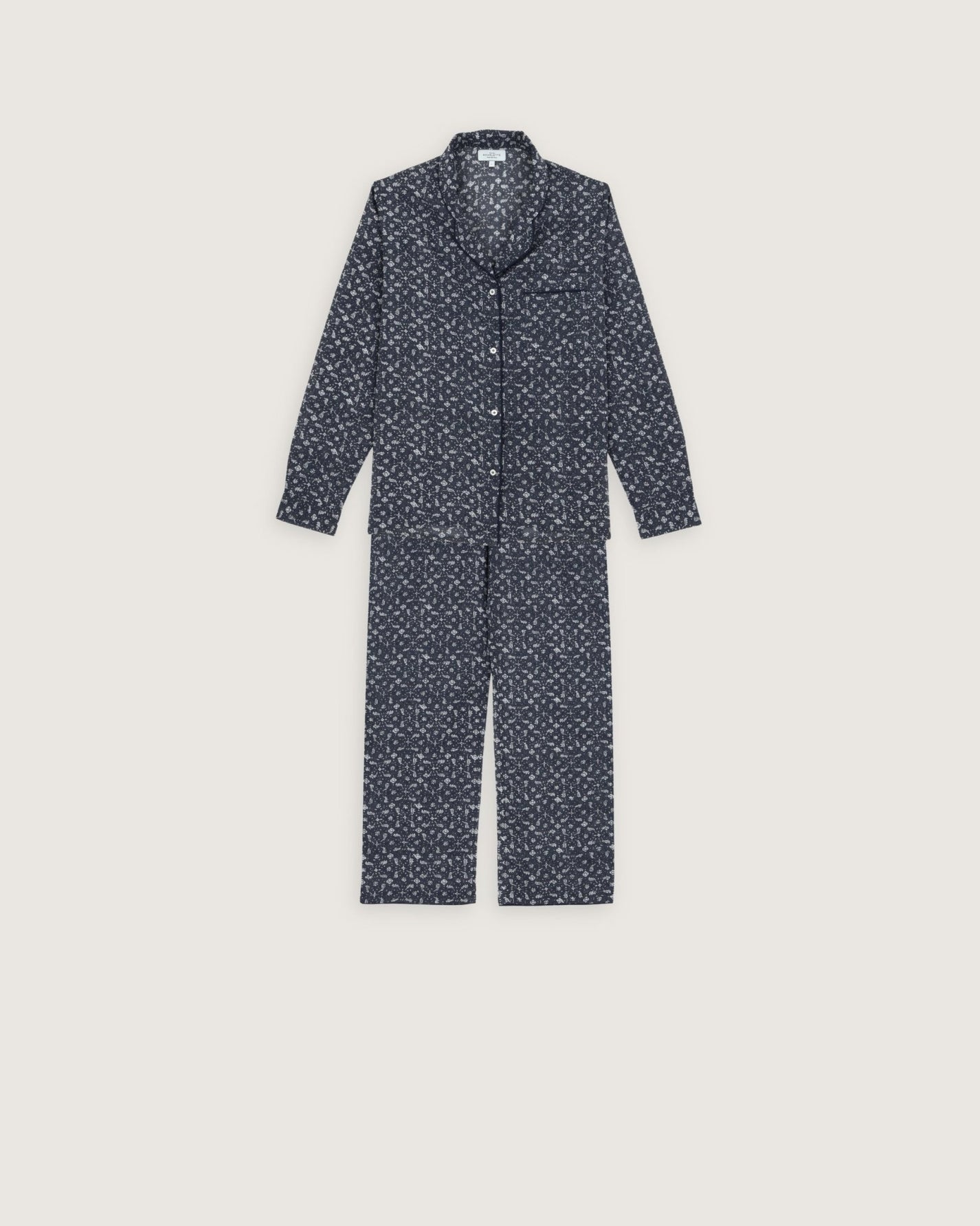 Pyjama Thelma imprimé Marge bleu - Scarlette Ateliers