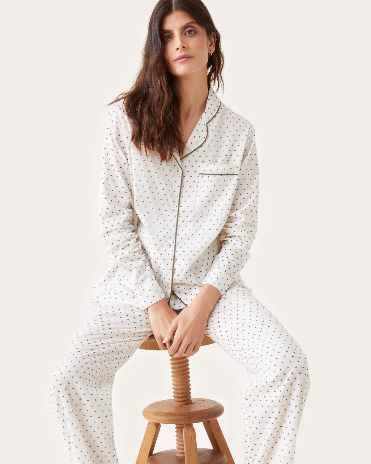 Pyjama Thelma imprimé tod vert - Scarlette Ateliers