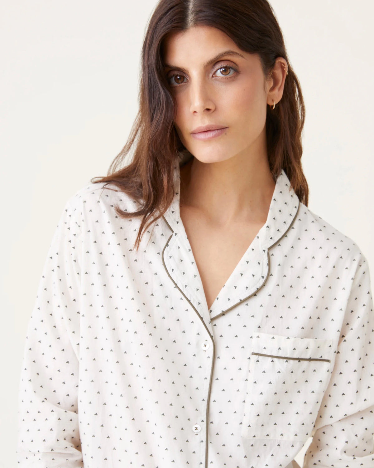 Pyjama Thelma imprimé tod vert - Scarlette Ateliers
