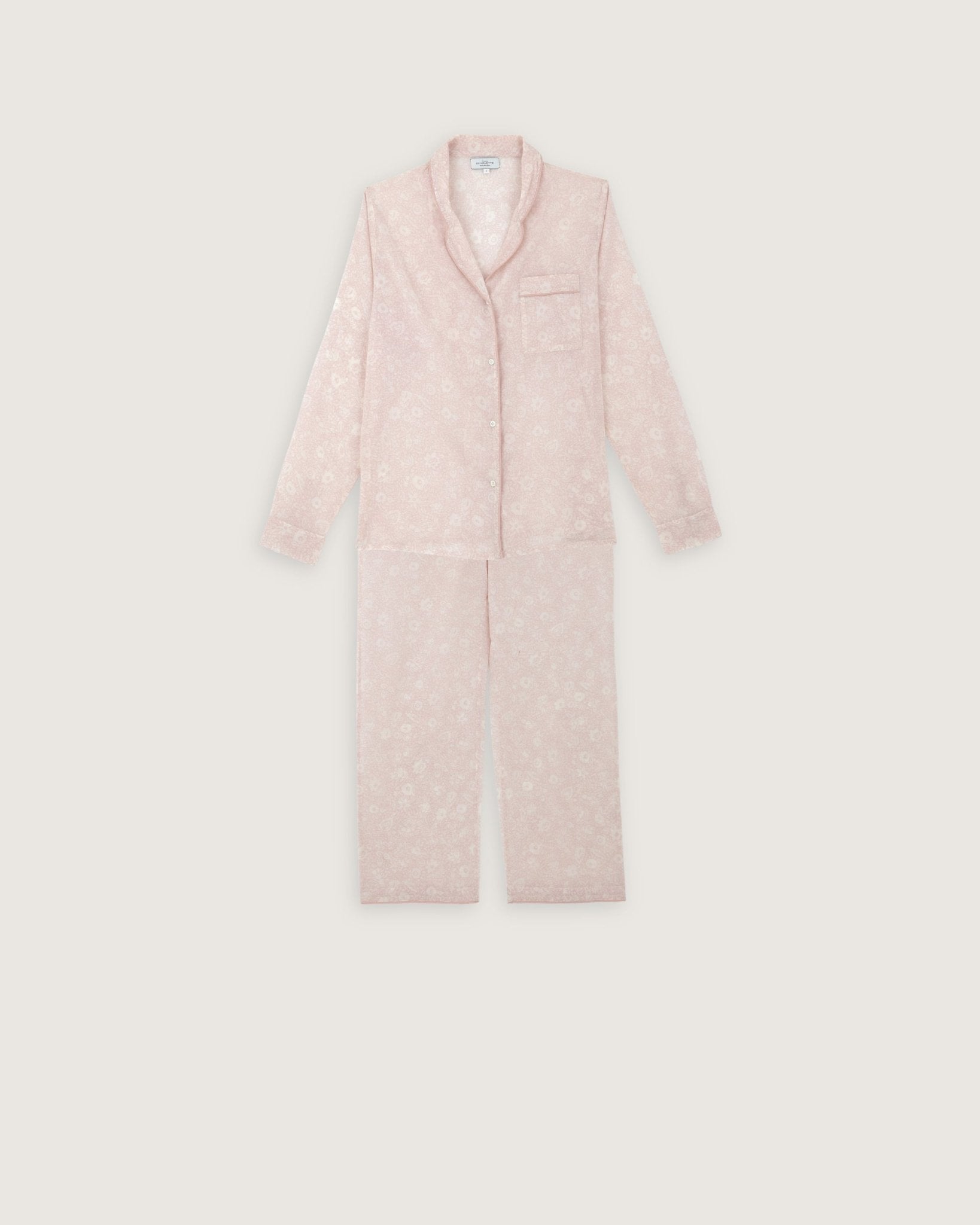Pyjama Thelma imprimé Victor rose - Scarlette Ateliers