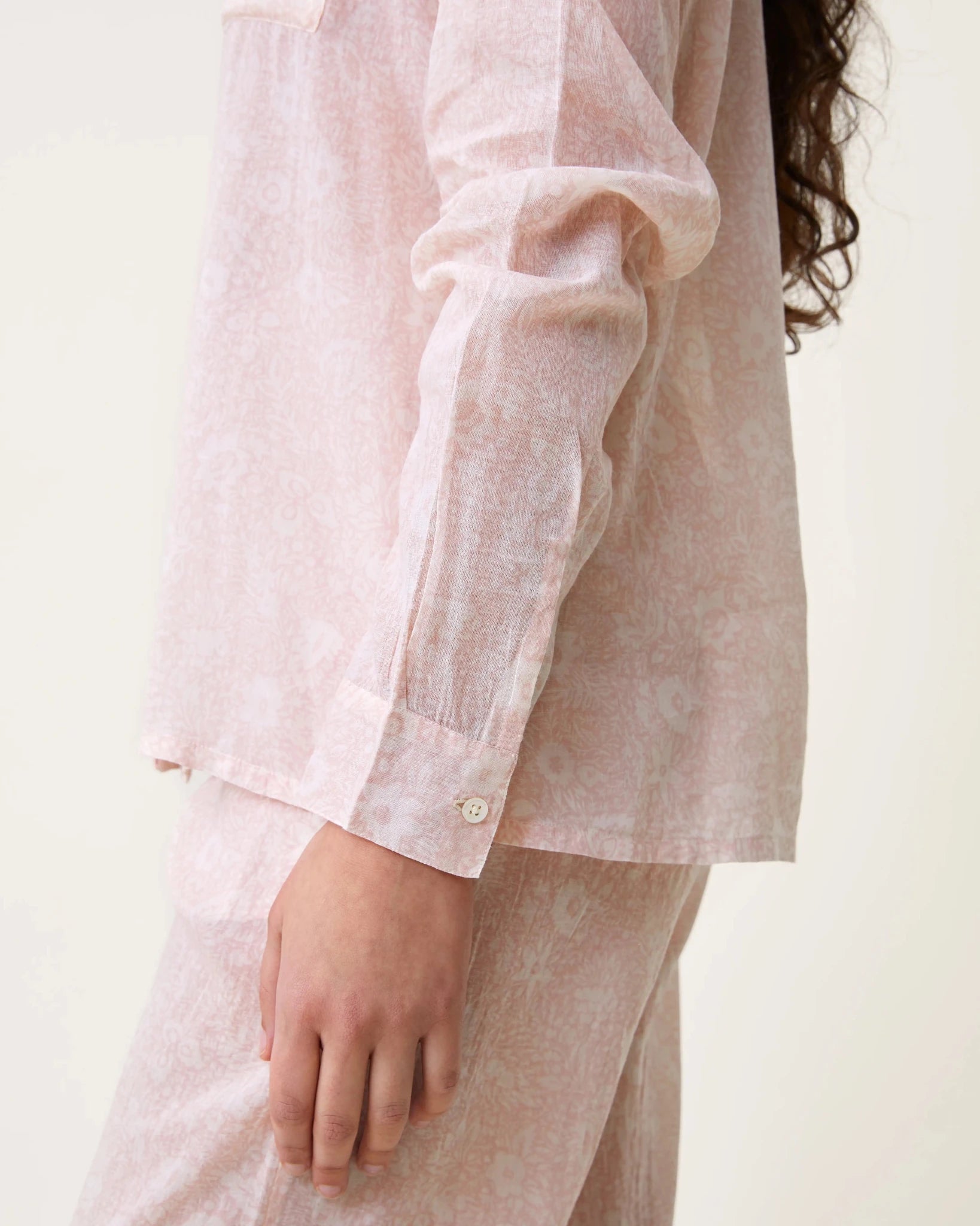 Pyjama Thelma imprimé Victor rose - Scarlette Ateliers