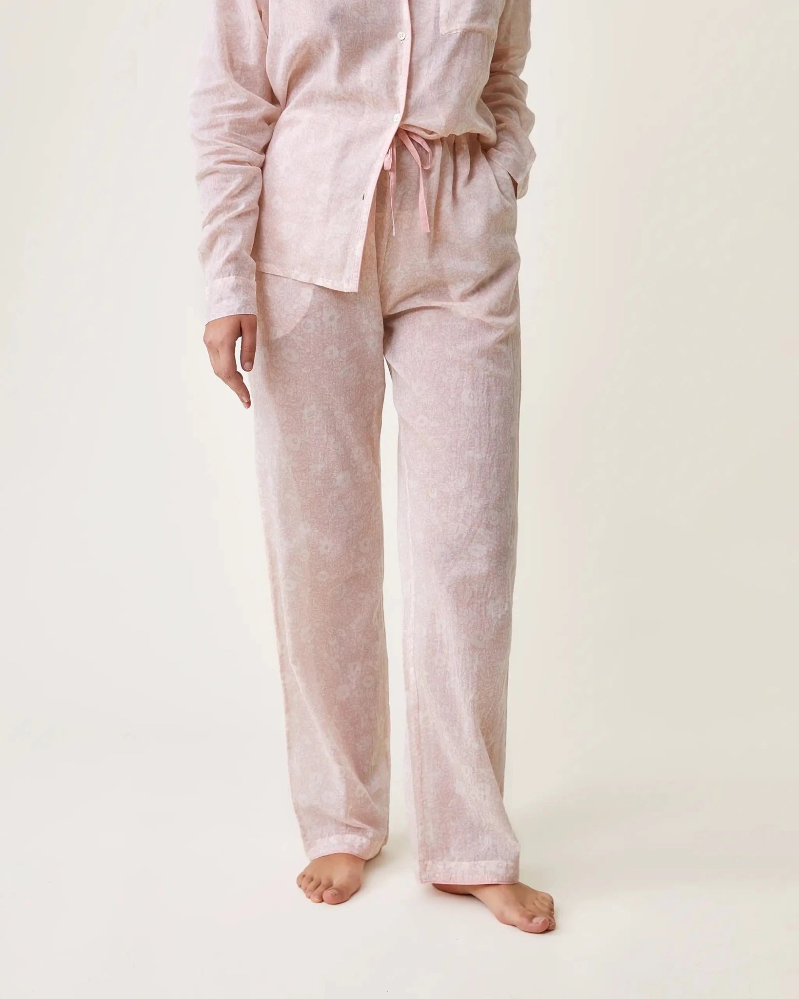 Pyjama Thelma imprimé Victor rose - Scarlette Ateliers