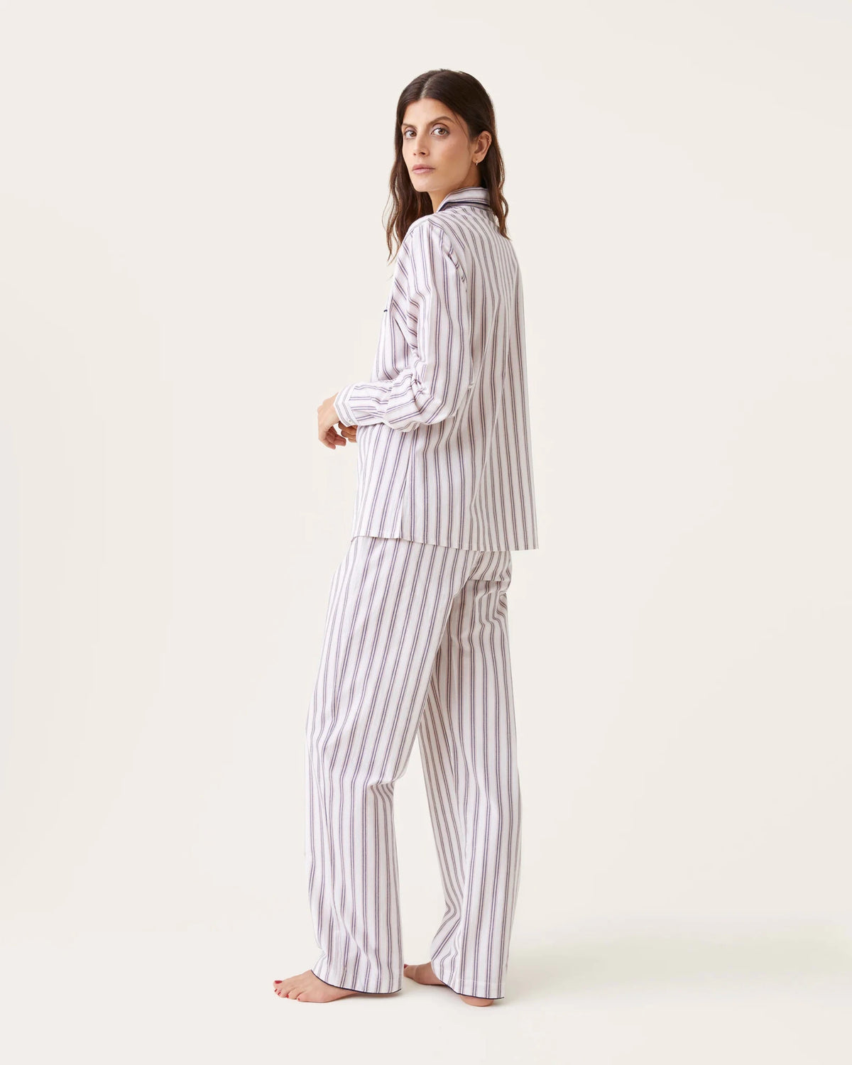 Pyjama Thelma rayures mist - Scarlette Ateliers