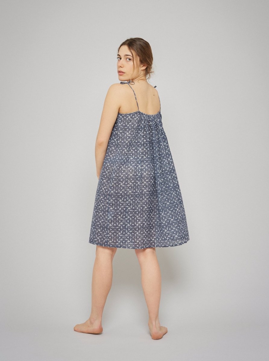 Robe de nuit 13 Marge Bleu - Scarlette Ateliers