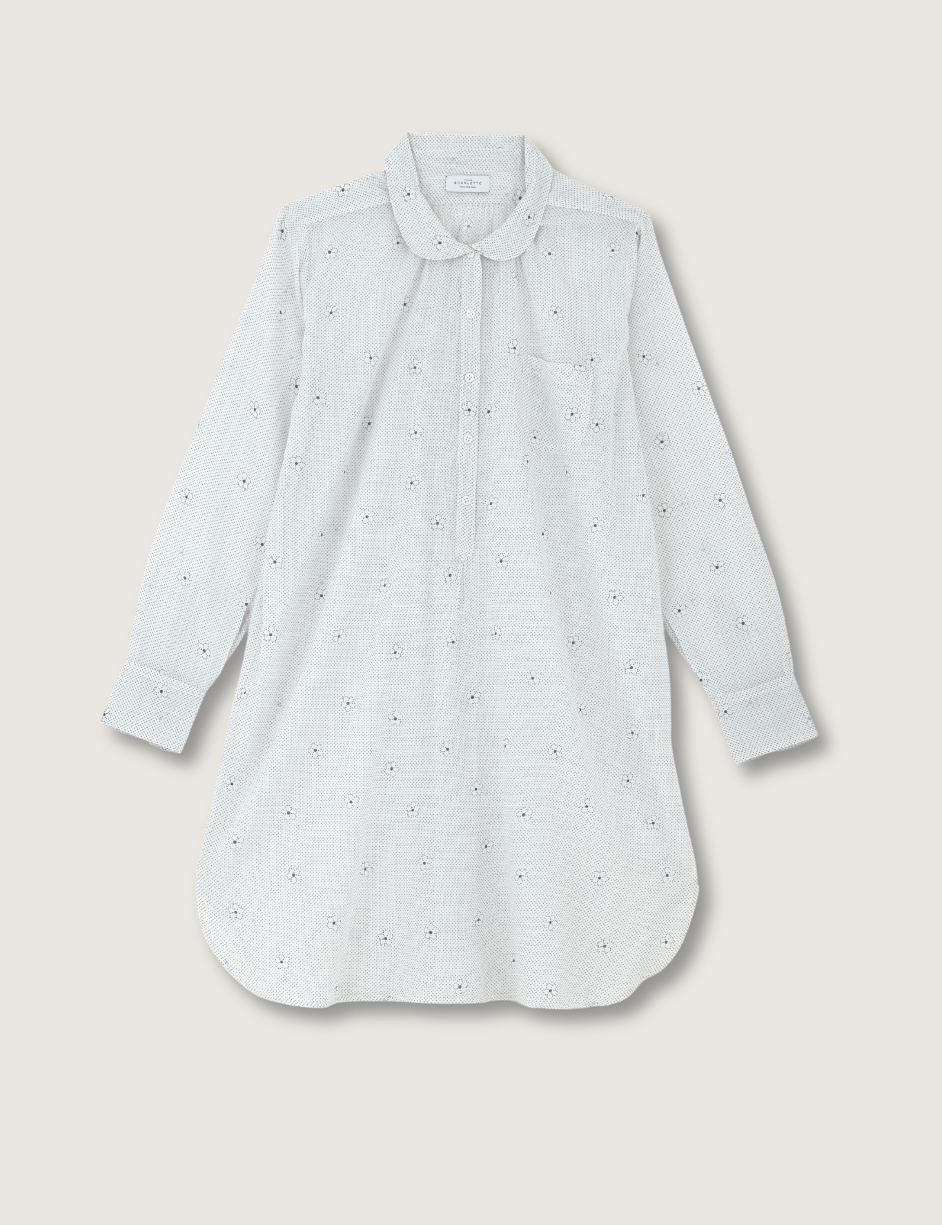 Robe de nuit 20 Alia Bleu - Scarlette Ateliers