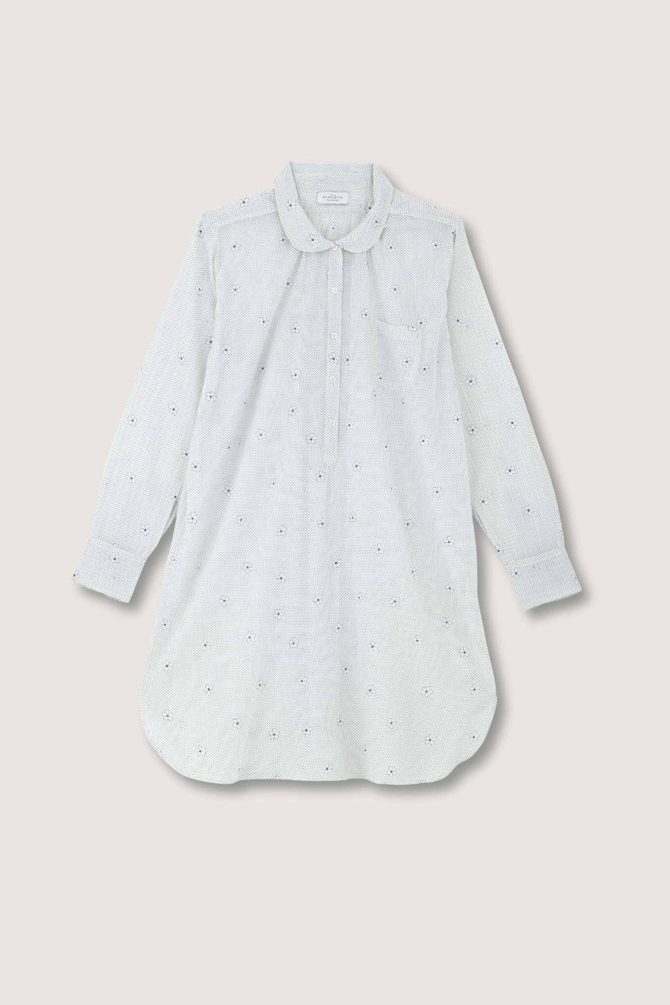 Robe de nuit 20 Alia Bleu - Scarlette Ateliers
