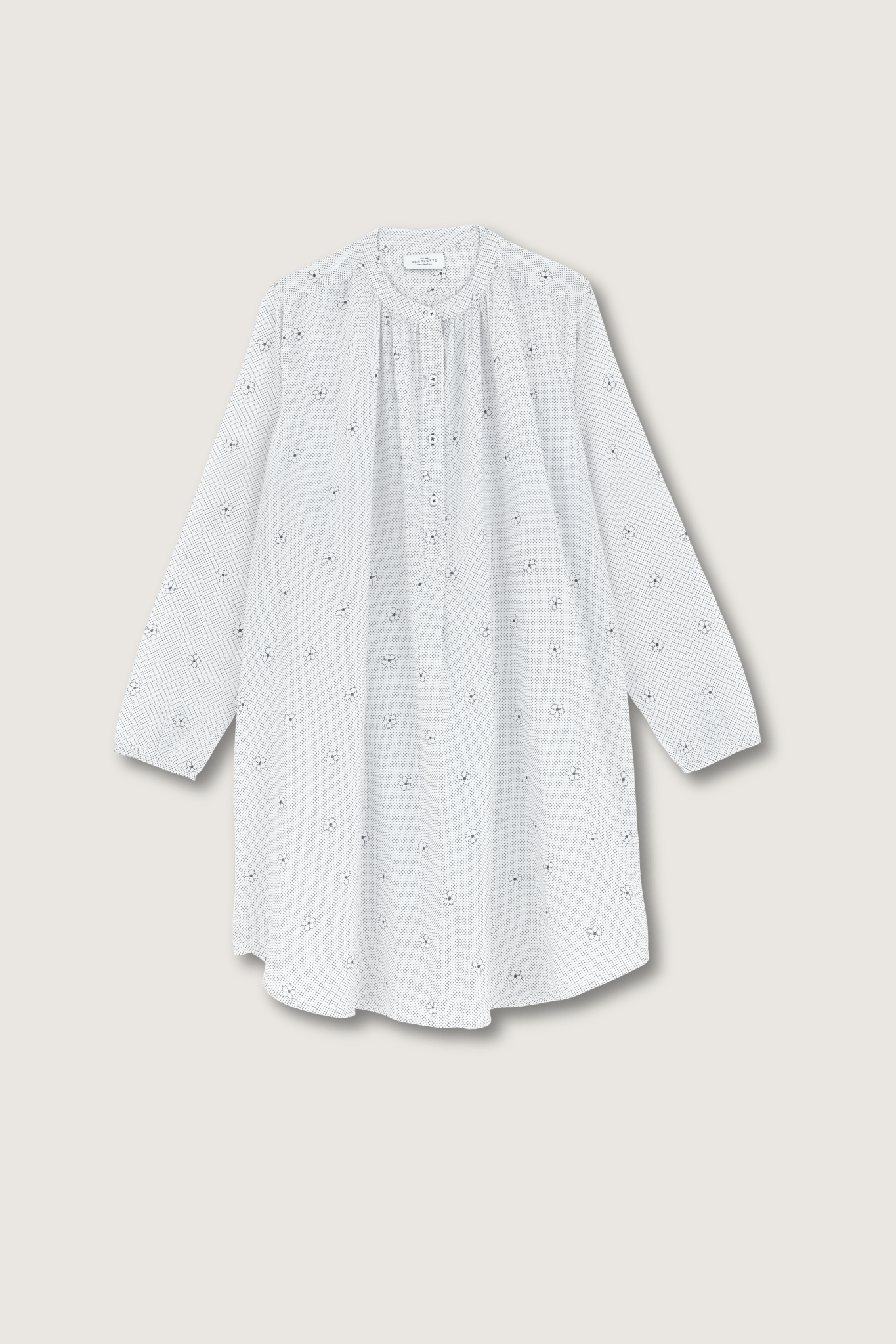 Robe de nuit 3 courte Alia Bleu - Scarlette Ateliers