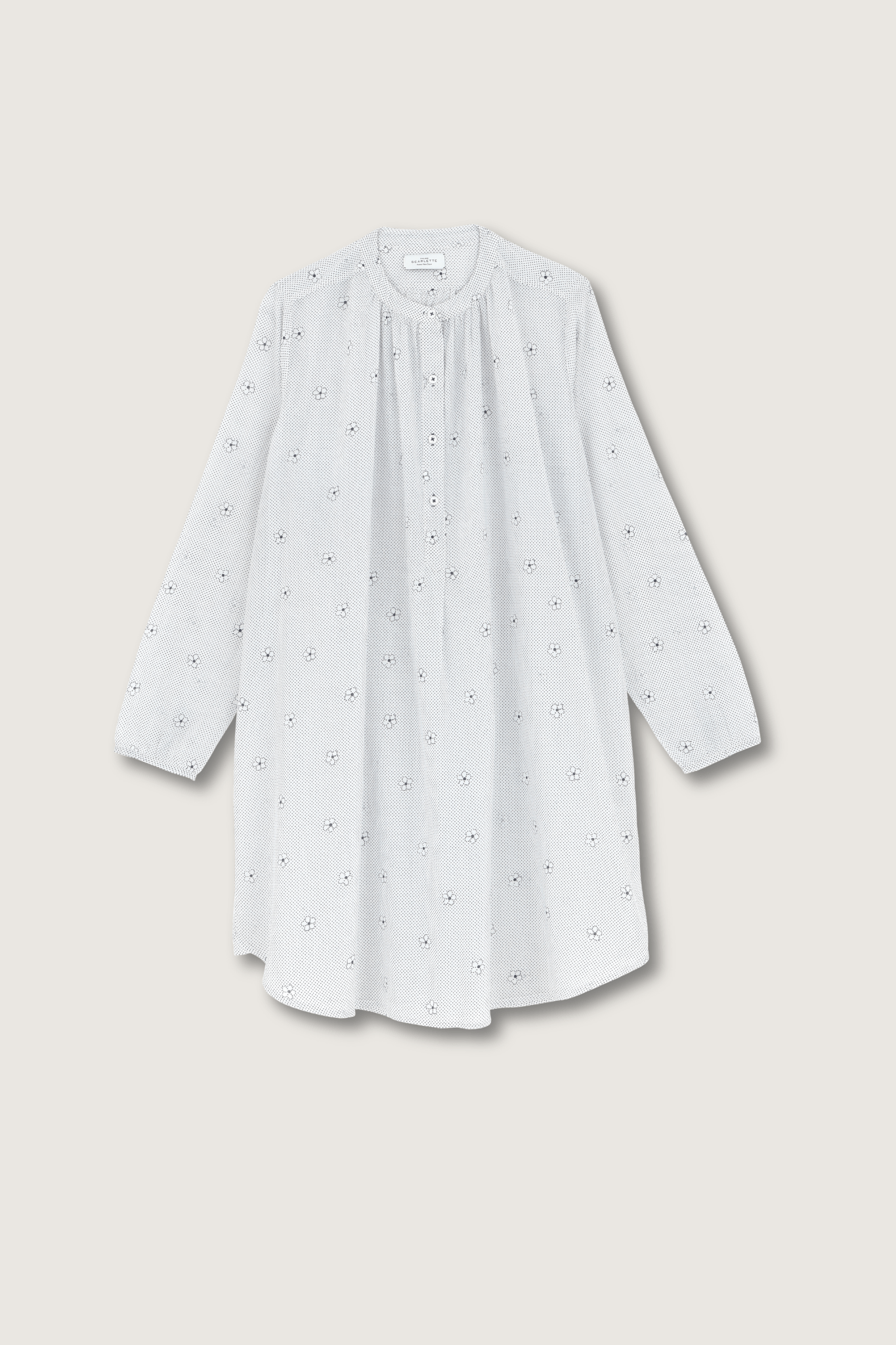 Robe de nuit 3 courte Alia Bleu - Scarlette Ateliers