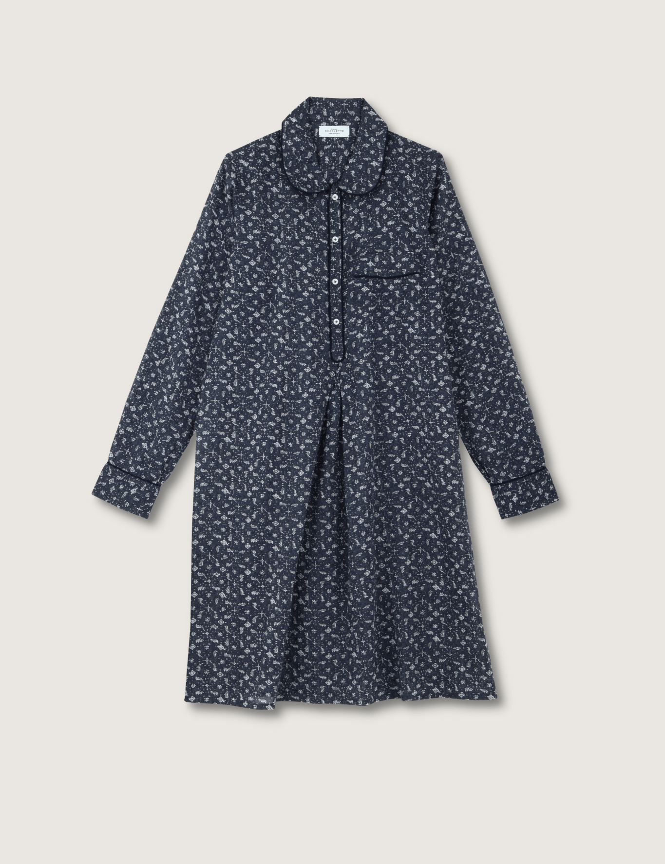 Robe de nuit 5 Marge Bleu - Scarlette Ateliers